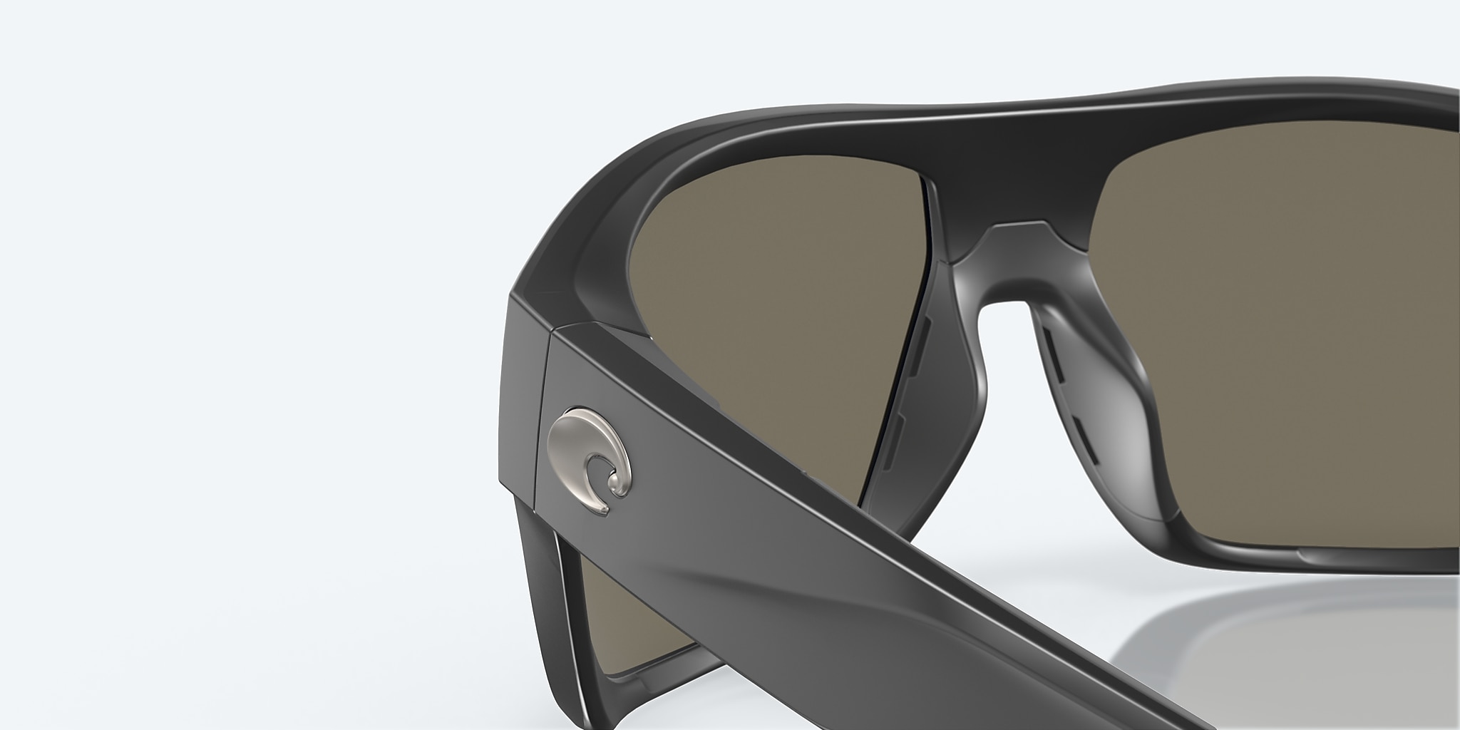 Sunglasses Costa Diego XL (62-14) with Blue Mirror lens and Matte Black frame Image 6 of 8