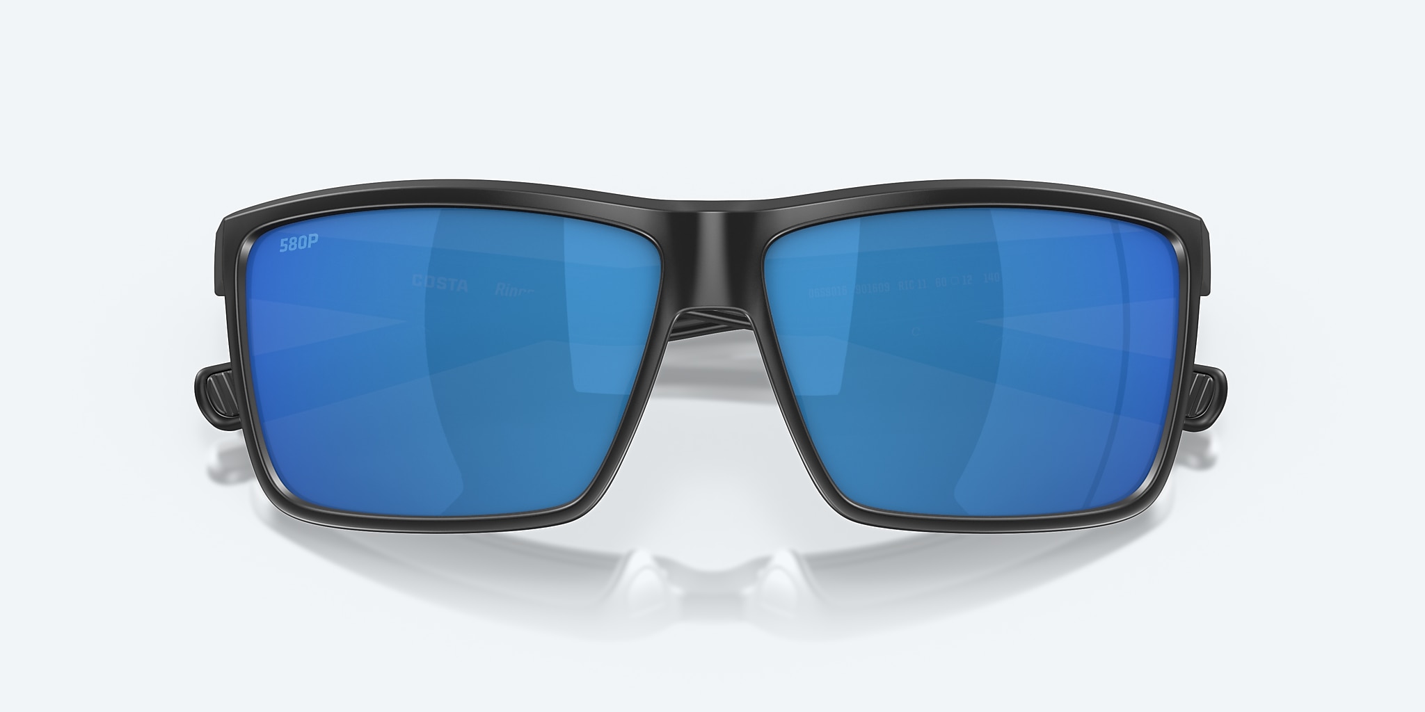 Sunglasses Costa Rinconcito M (60-12) with Blue Mirror lens and Matte Black frame Image 5 of 8