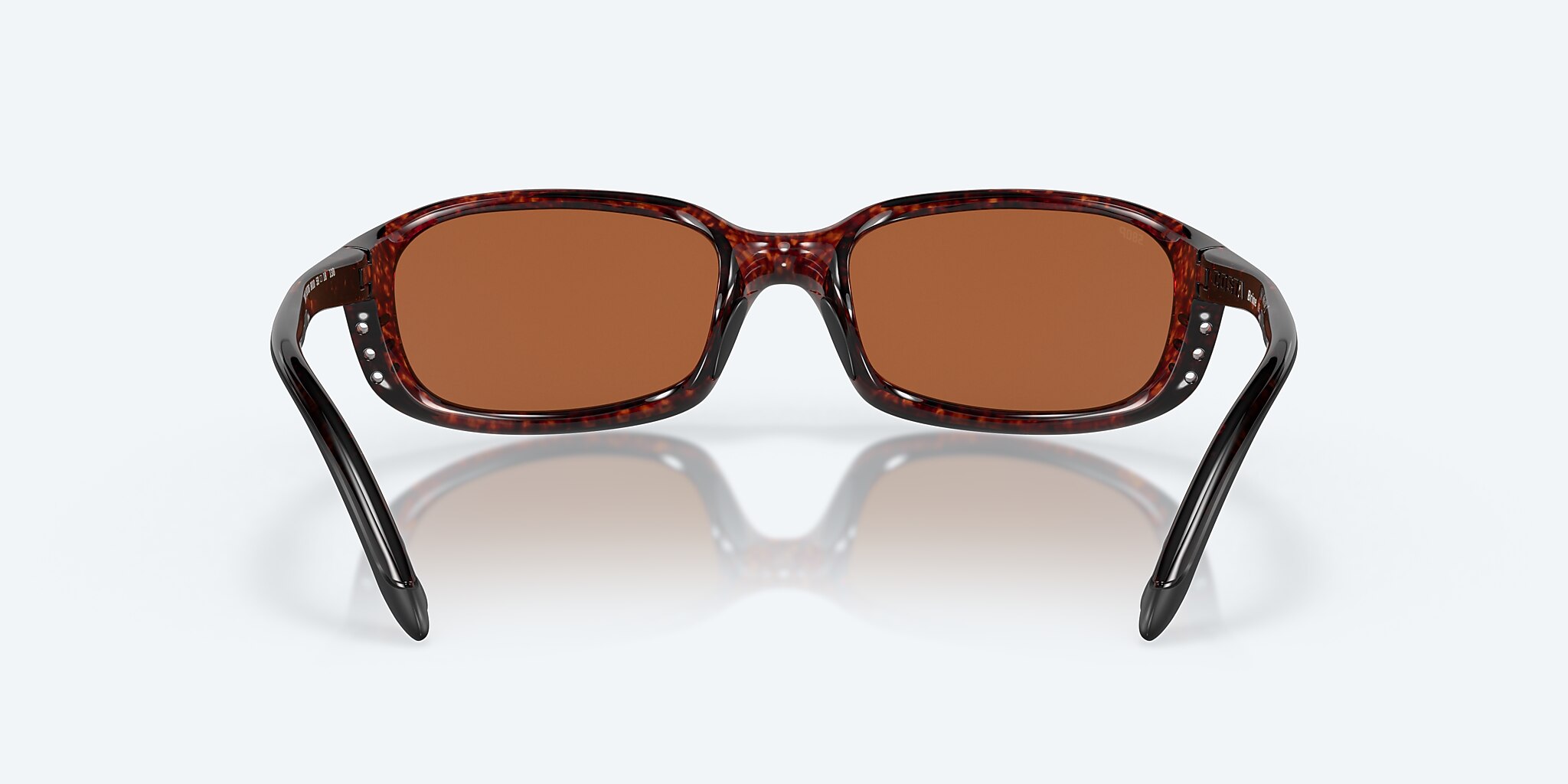 Sunglasses Costa Brine S (59-18) with Green Mirror lens and Tortoise frame Image 4 of 7