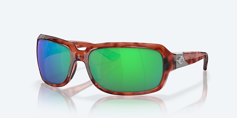 Lunettes de soleil Costa Isabela M (64-16) avec Effet miroir Vert verre et Écaille de tortue monture Image 1 de 7