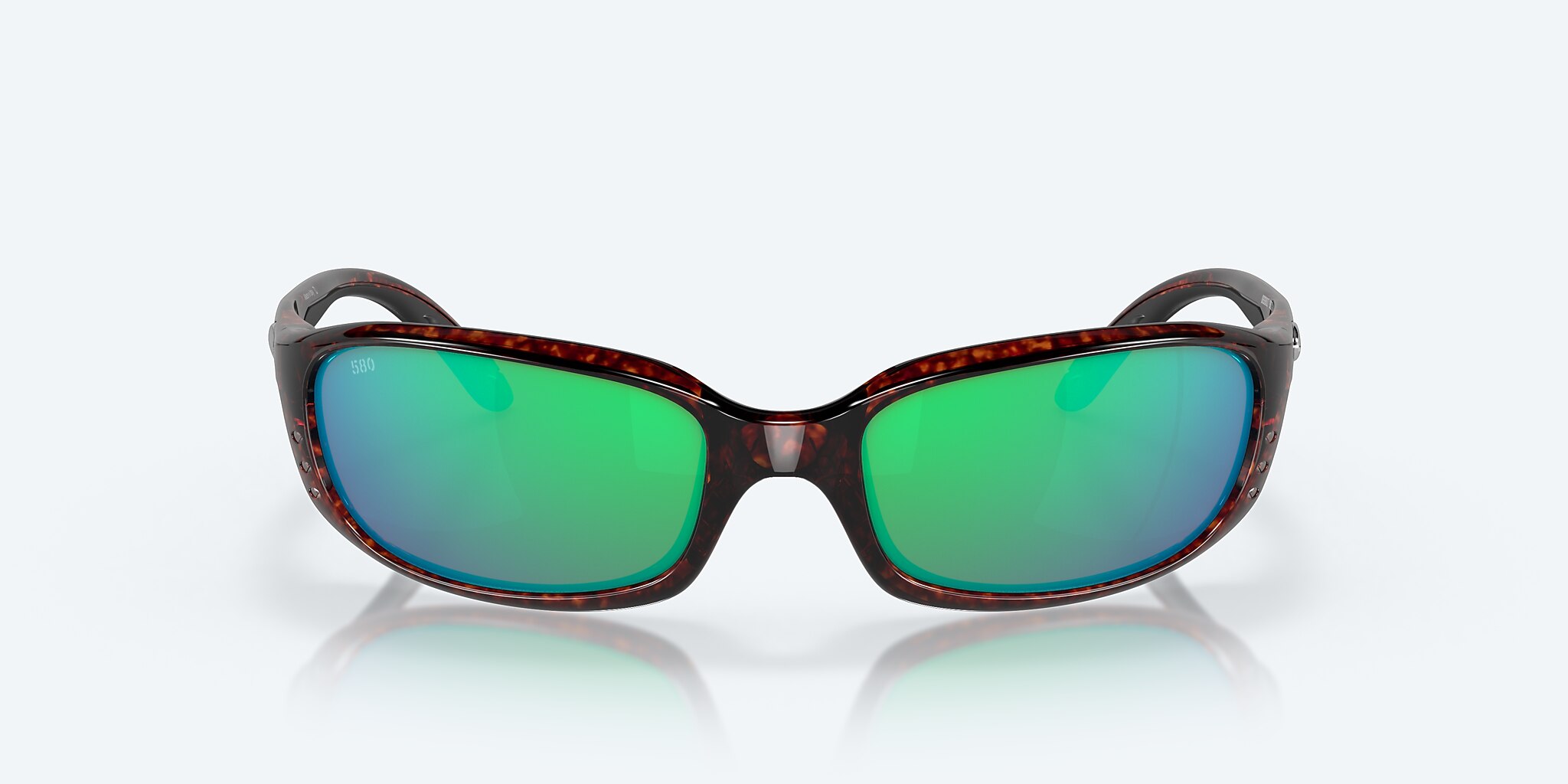 Lunettes de soleil Costa Brine S (59-18) avec Effet miroir Vert verre et Écaille monture Image 2 de 7