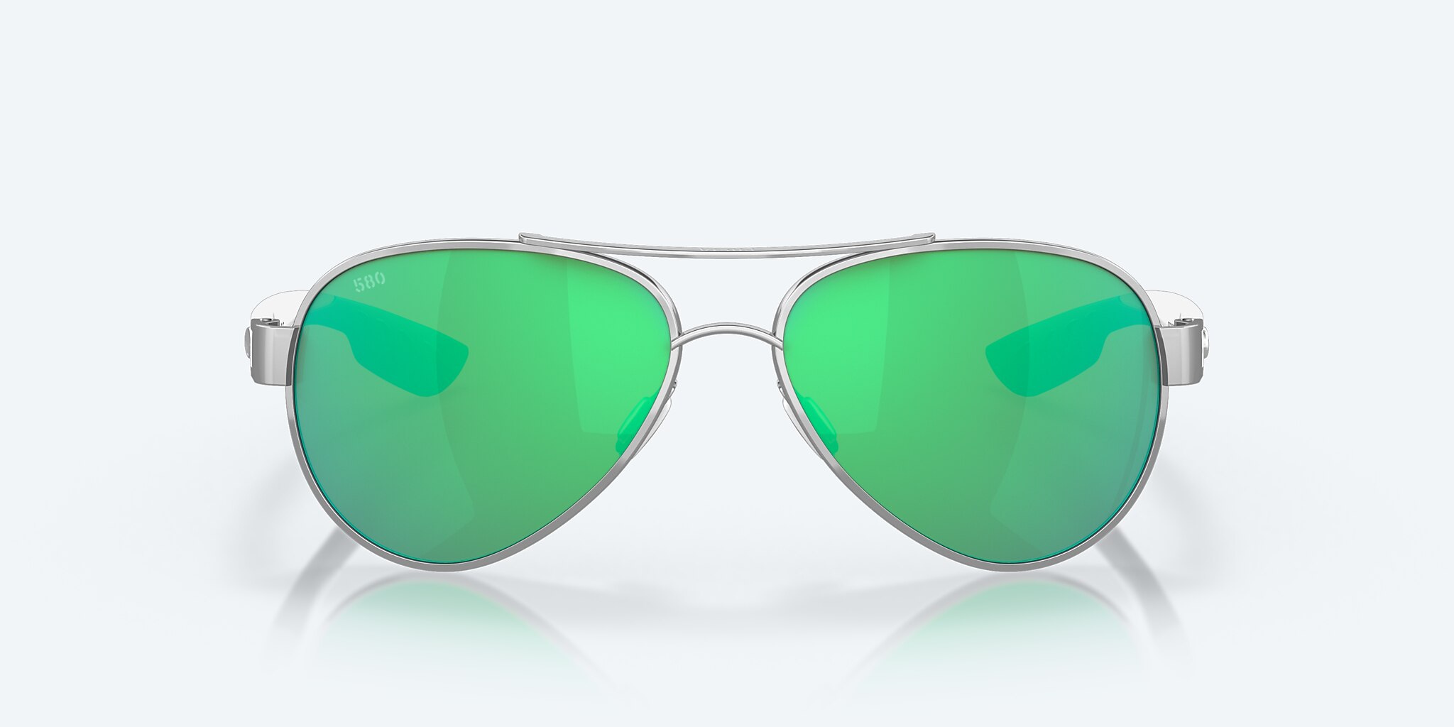 Sunglasses Costa Loreto M (56-14) with Green Mirror lens and Palladium frame Image 2 of 8
