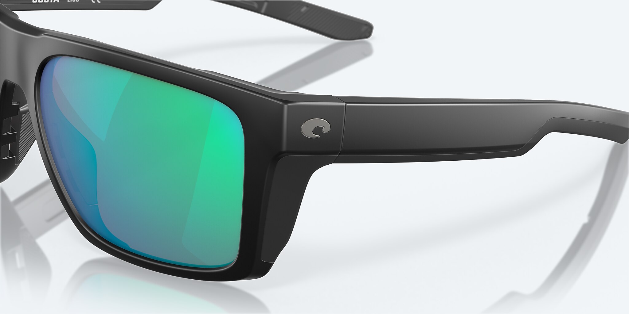 Sunglasses Costa Lido XL (57-16) with Green Mirror lens and Matte Black frame Image 7 of 9