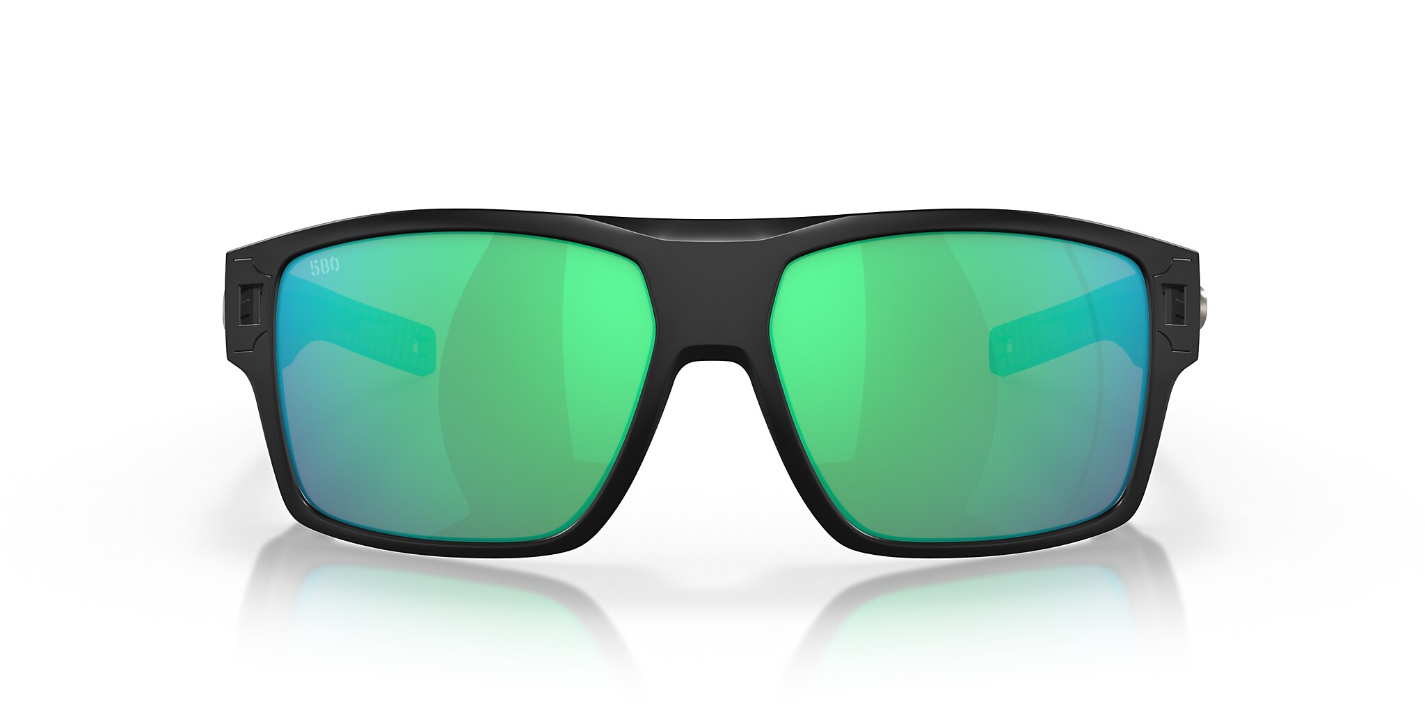 Costa Diego XL (62-14) with Green Mirror lenses and Matte Black