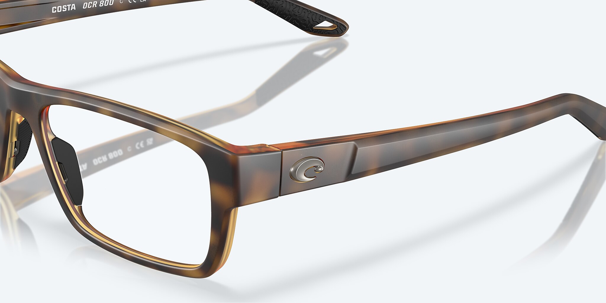 Eyeglasses Costa Ocean Ridge 800 L (55-17) with Demo Lens lens and Matte Tortoise frame Image 6 of 7