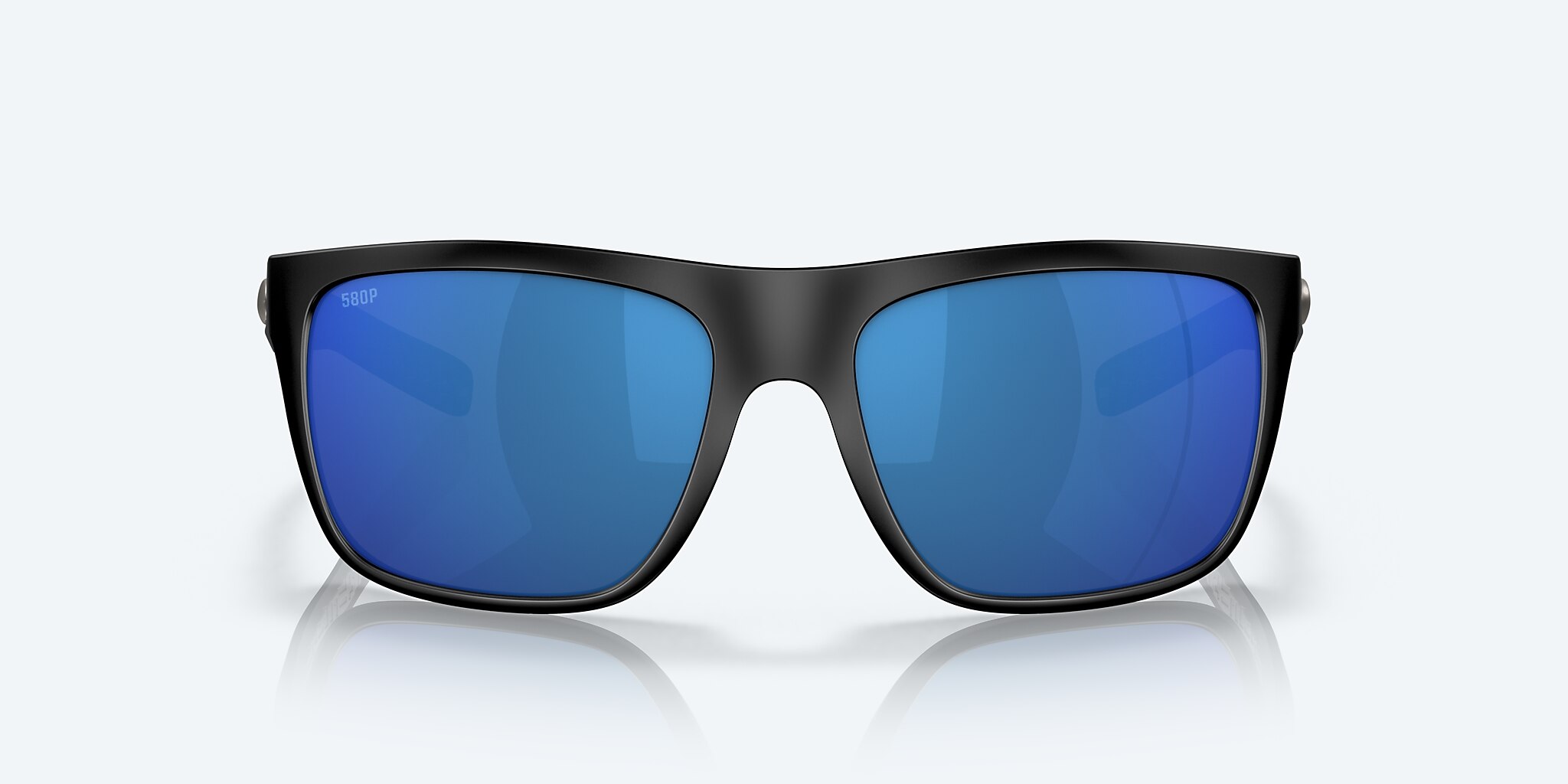 Sunglasses Costa Broadbill L (60-16) with Blue Mirror lens and Matte Black frame Image 2 of 7