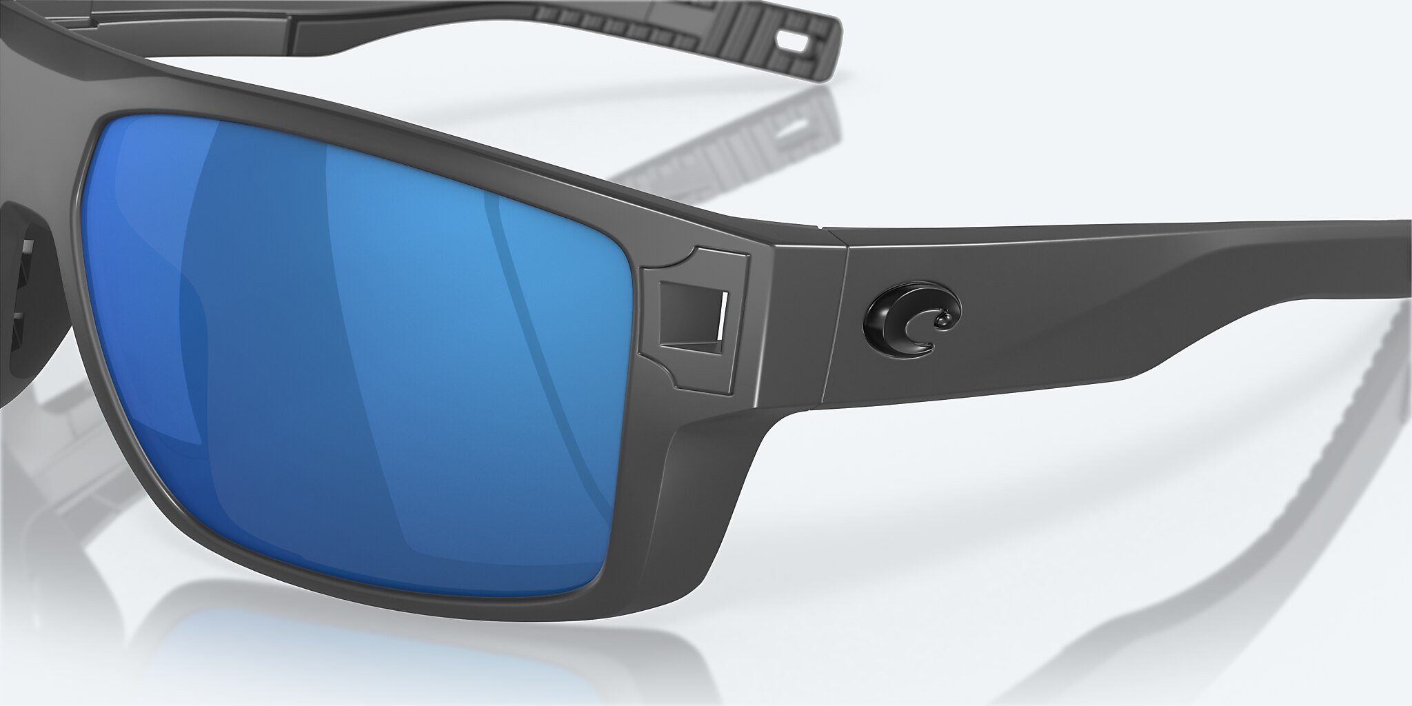 Sunglasses Costa Diego XL (62-14) with Blue Mirror lens and Matte Gray frame Image 6 of 7
