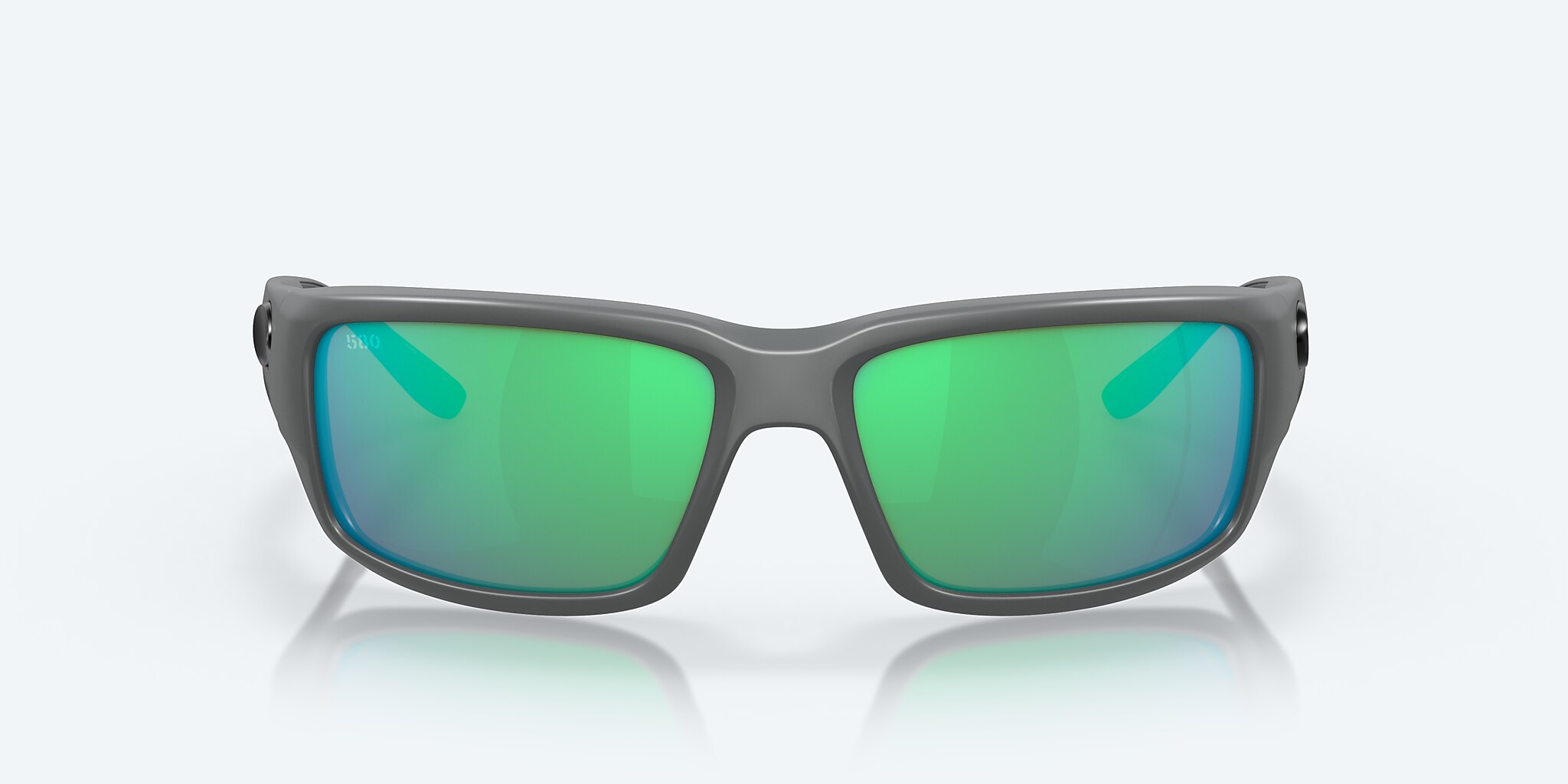 Lunettes de soleil Costa Fantail M (59-14) avec Effet miroir Vert verre et Gris mat monture Image 2 de 7