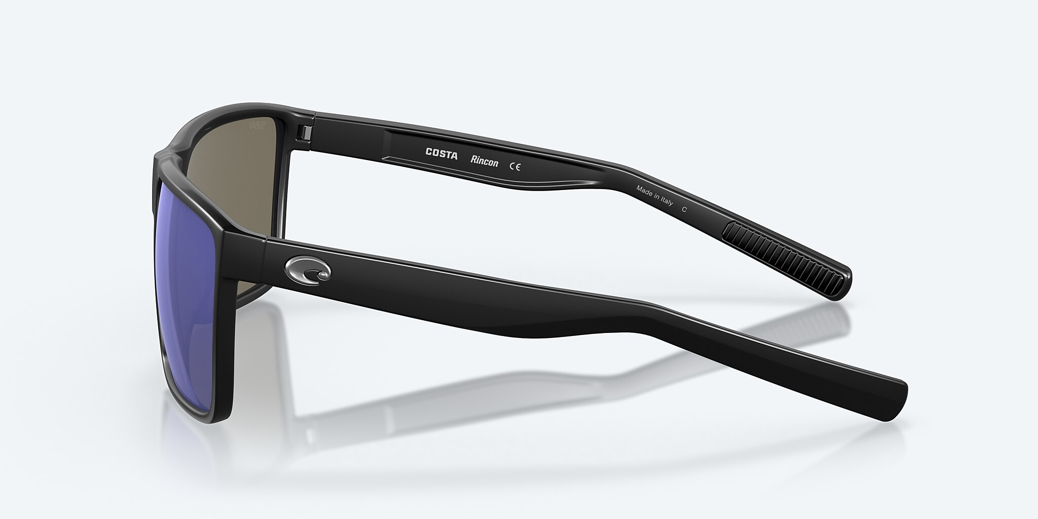 Sunglasses Costa Rincon L (63-11) with Blue Mirror lens and Matte Black frame Image 3 of 8