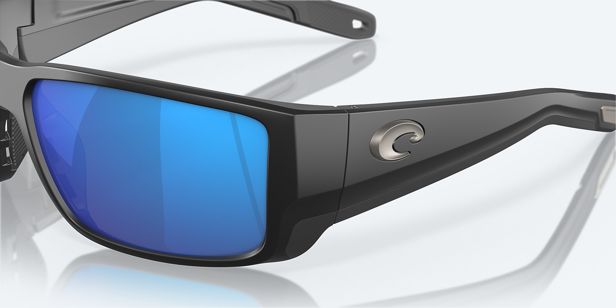 Sunglasses Costa Blackfin PRO L (60-16) with Blue Mirror lens and Matte Black frame Image 6 of 8