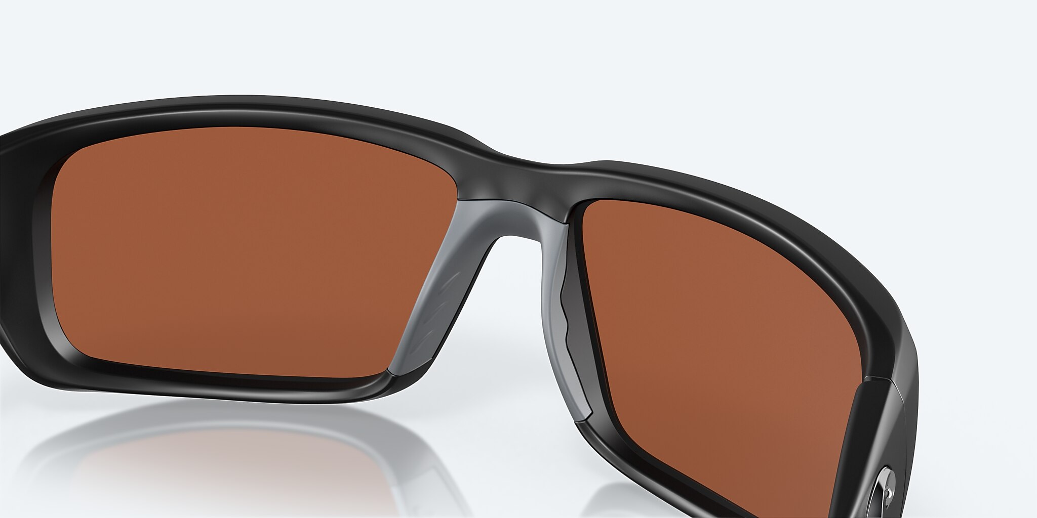 Sunglasses Costa Fantail M (59-14) with Green Mirror lens and Matte Black frame Image 7 of 7