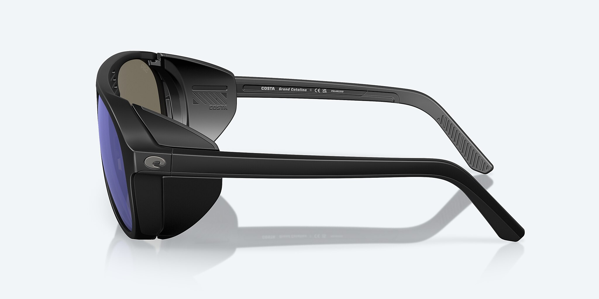 Sunglasses Costa Grand Catalina XL (59-15) with Blue Mirror lens and Matte Black frame Image 3 of 7