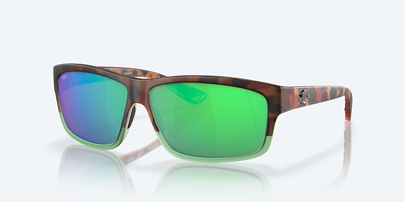 Sunglasses Costa Cut L (60-10) with Green Mirror lens and Matte Tortuga Fade frame Image 1 of 7