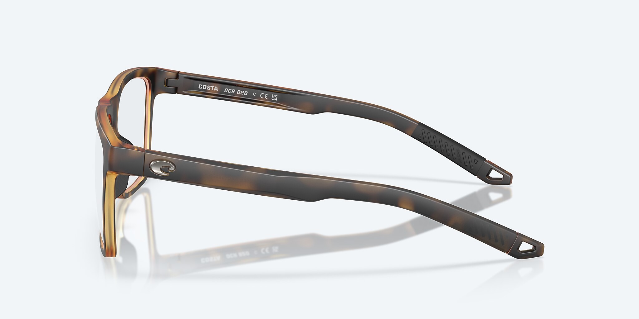 Eyeglasses Costa Ocean Ridge 820 XL (56-17) with Demo Lens lens and Matte Tortoise frame Image 3 of 7
