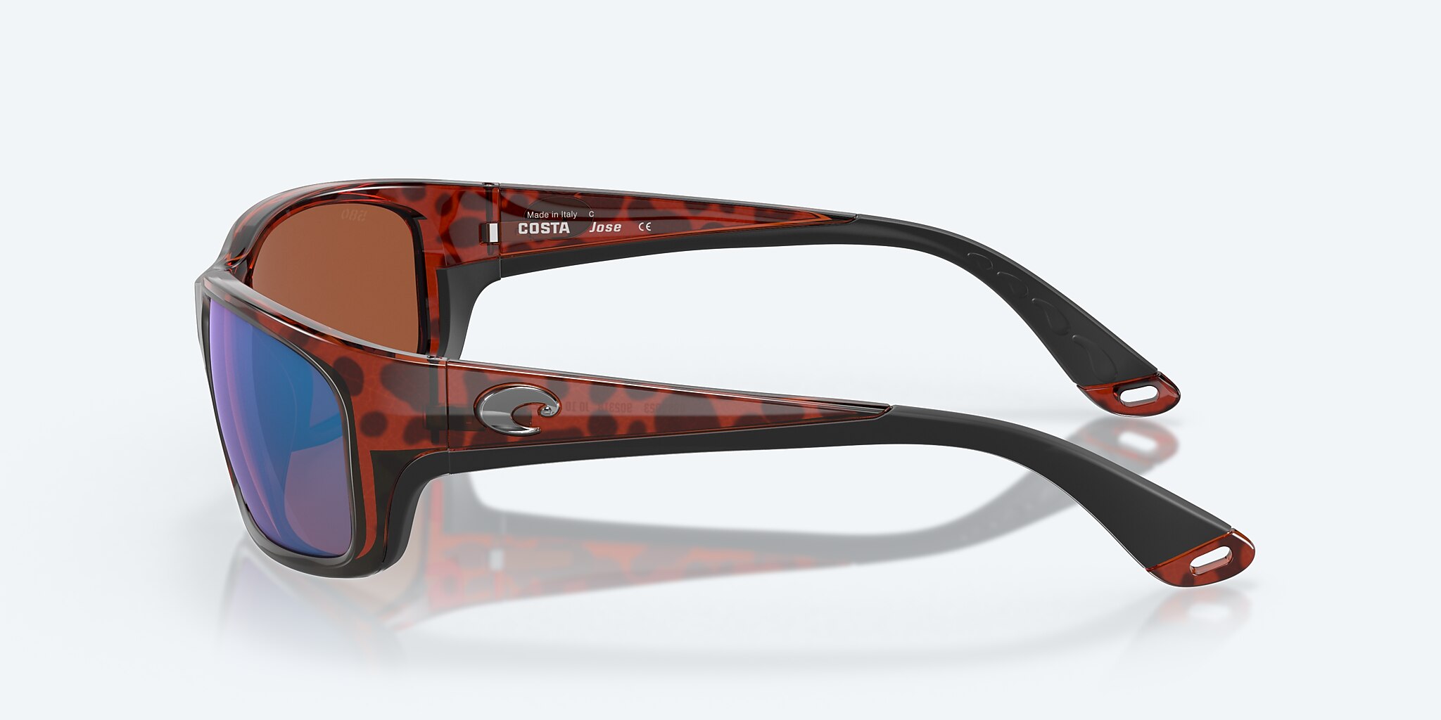Sunglasses Costa Jose L (62-16) with Green Mirror lens and Tortoise frame Image 3 of 8