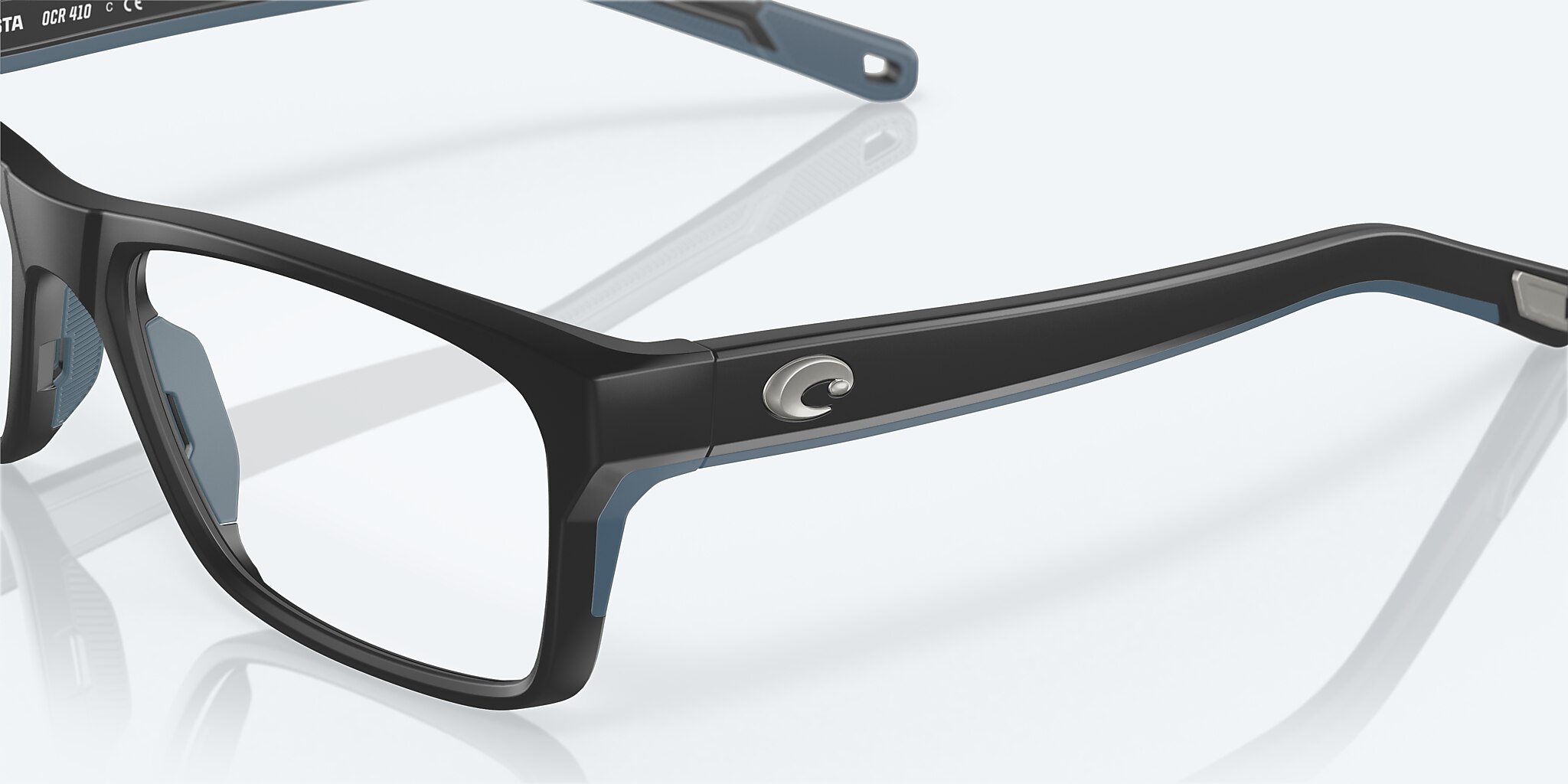 Eyeglasses Costa Ocean Ridge 410 M (54-17) with Demo Lens lens and Black frame Image 6 of 7