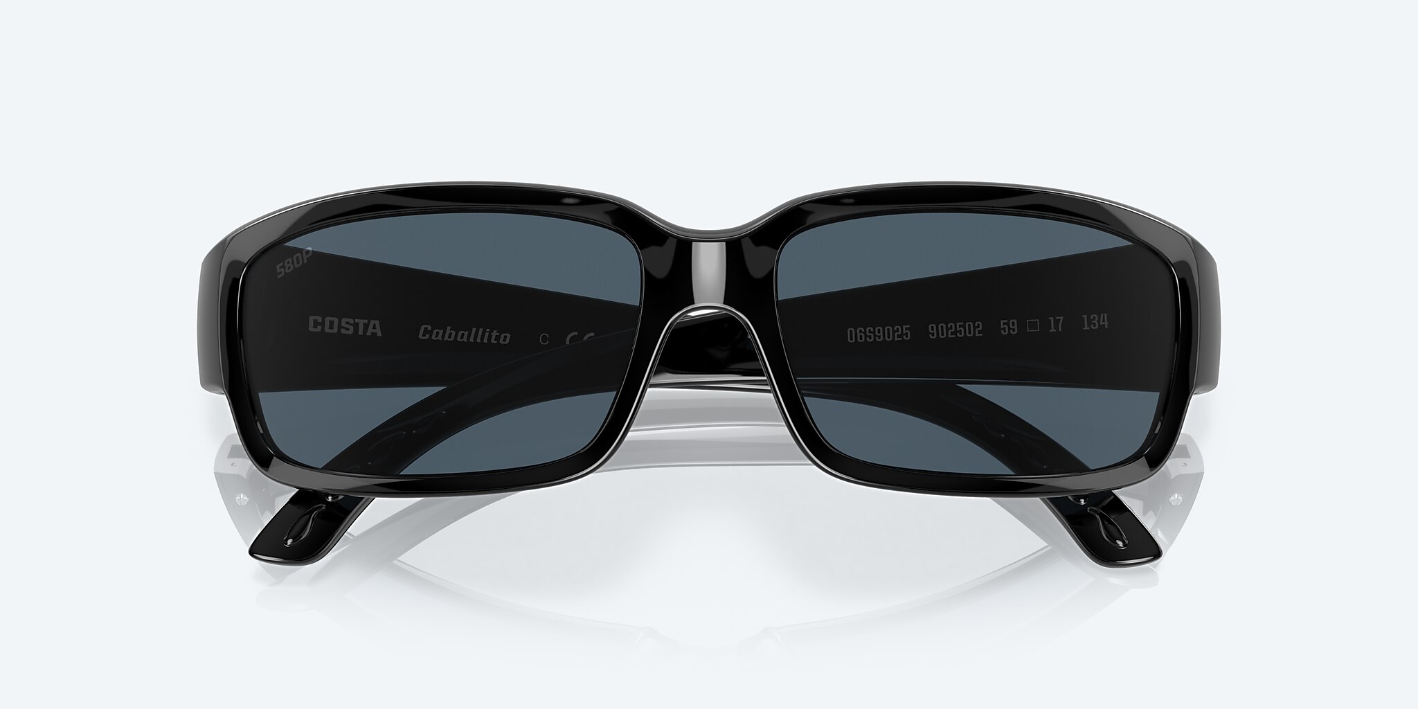 Sunglasses Costa Caballito M (59-15) with Gray lens and Shiny Black frame Image 5 of 7