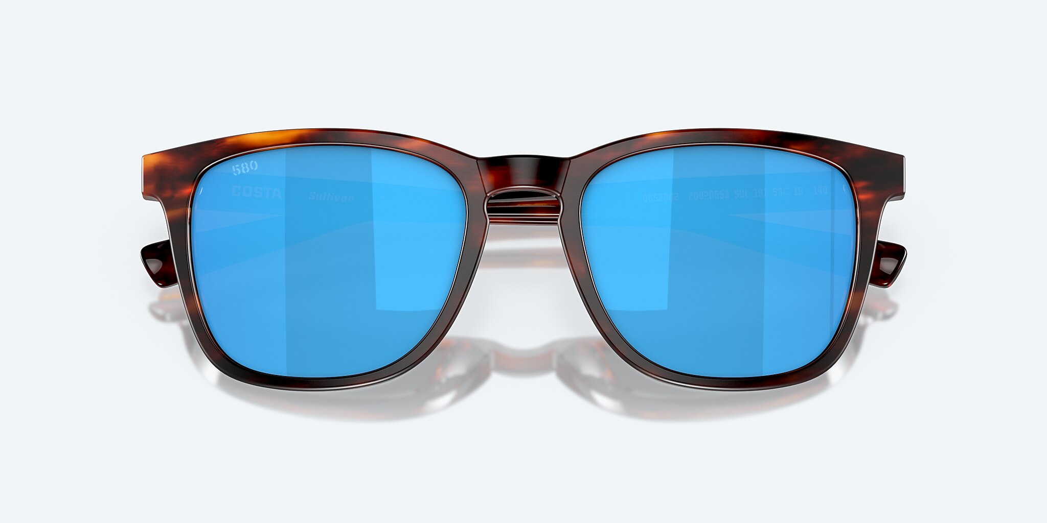 Sunglasses Costa Sullivan M (53-19) with Blue Mirror lens and Matte Tortoise frame Image 5 of 8
