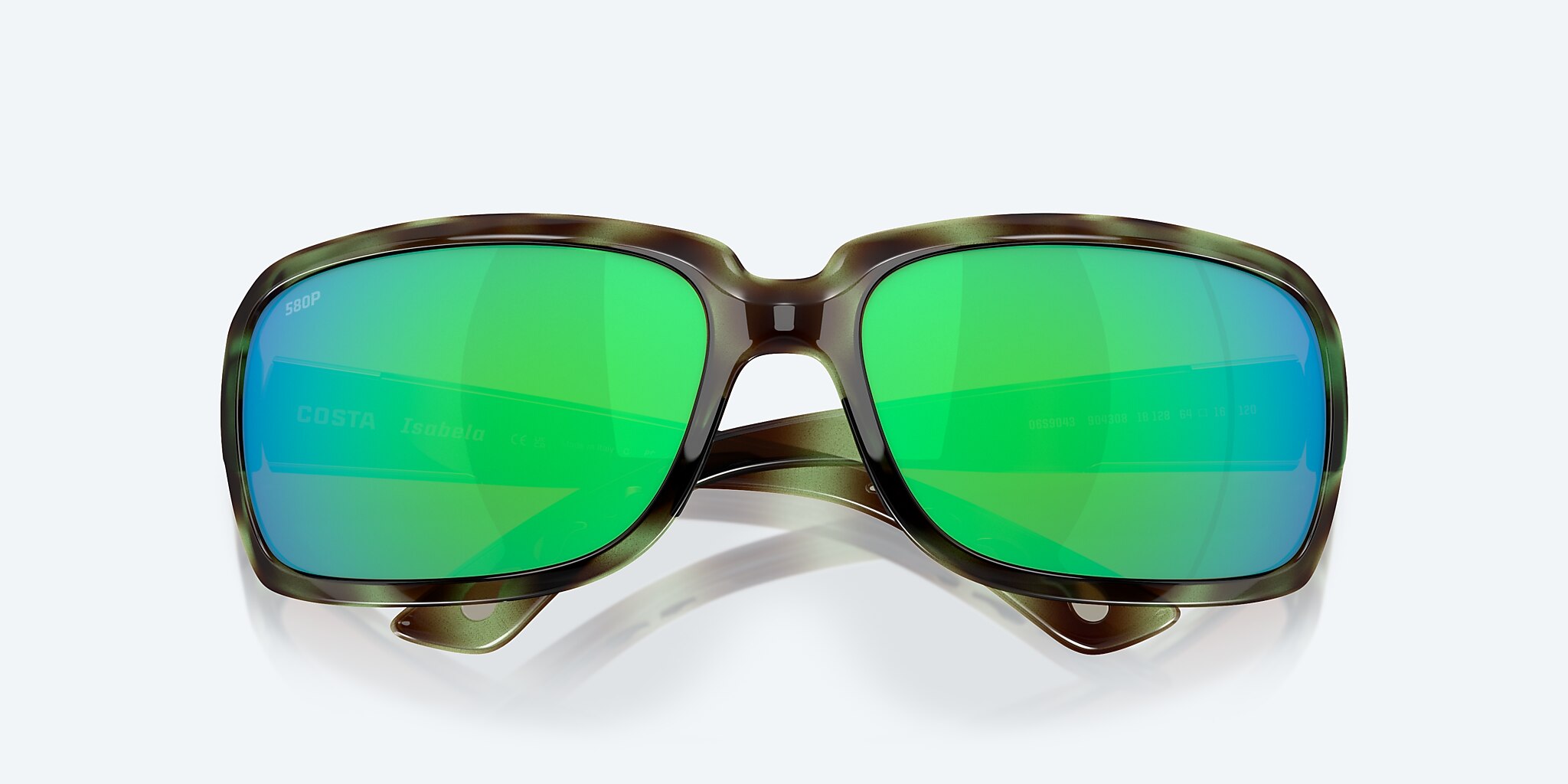 Sunglasses Costa Isabela M (64-16) with Green Mirror lens and Shiny Seagrass frame Image 5 of 7
