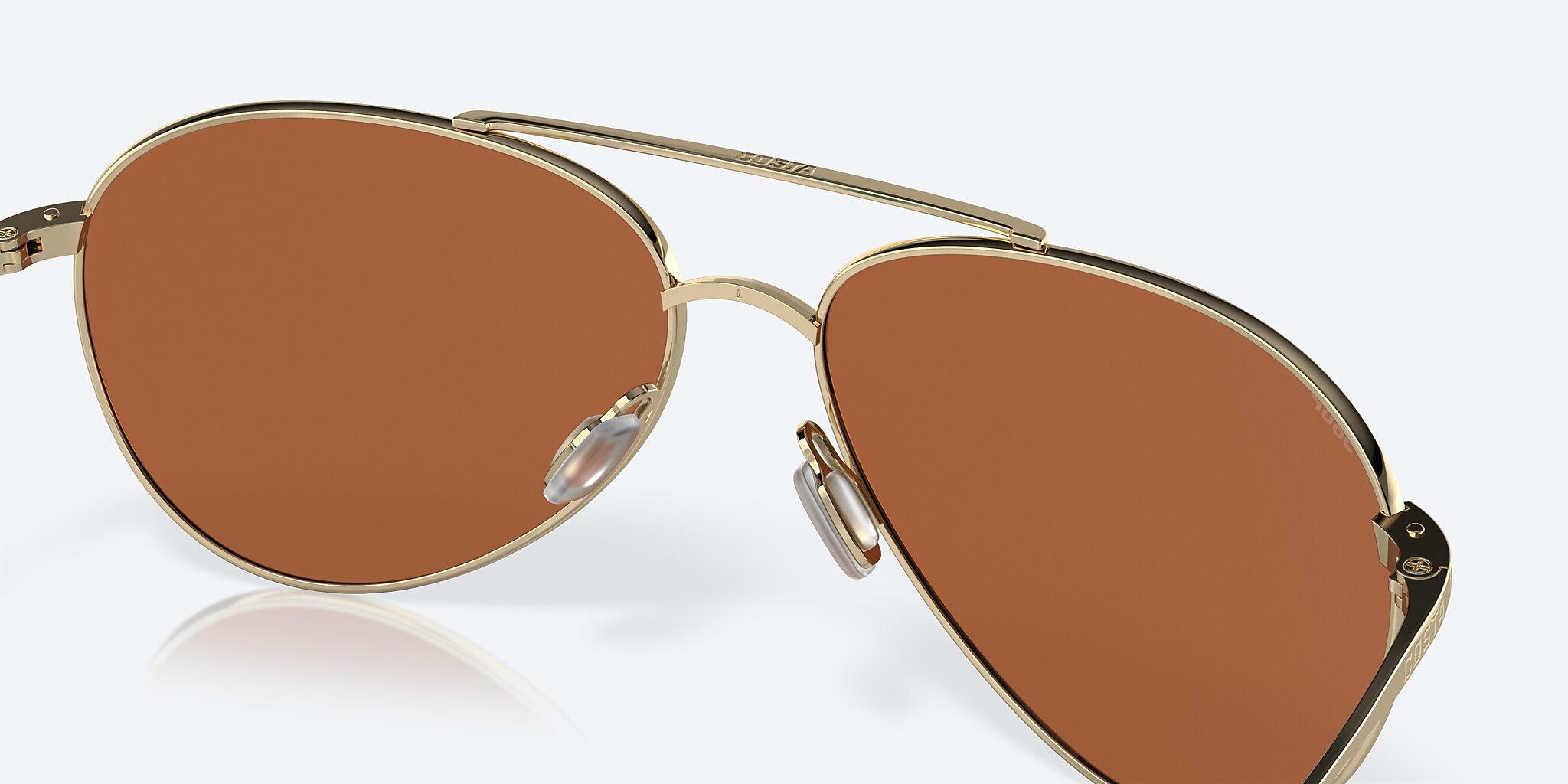 Sunglasses Costa Piper L (58-14) with Green Mirror lens and Shiny Gold frame Image 7 of 7