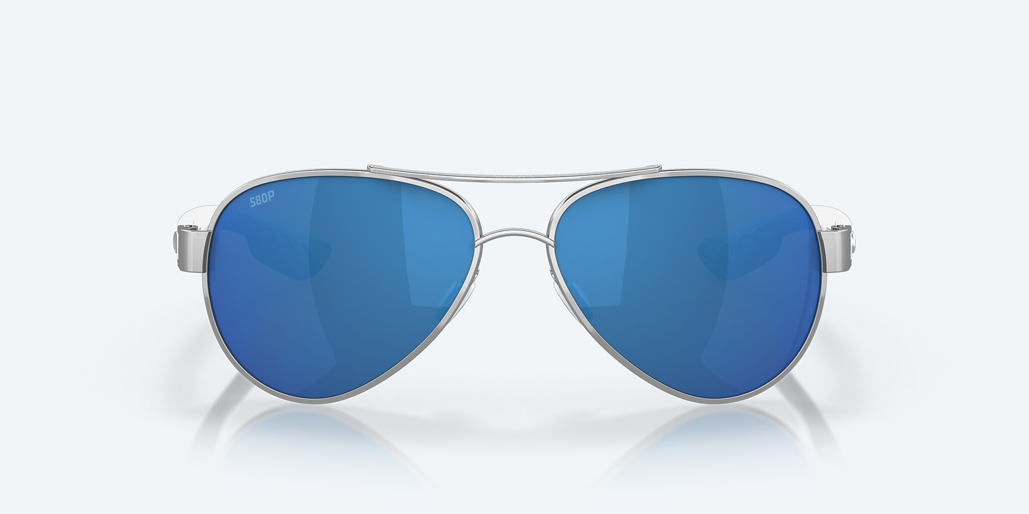 Sunglasses Costa Loreto M (56-14) with Blue Mirror lens and Palladium frame Image 2 of 8