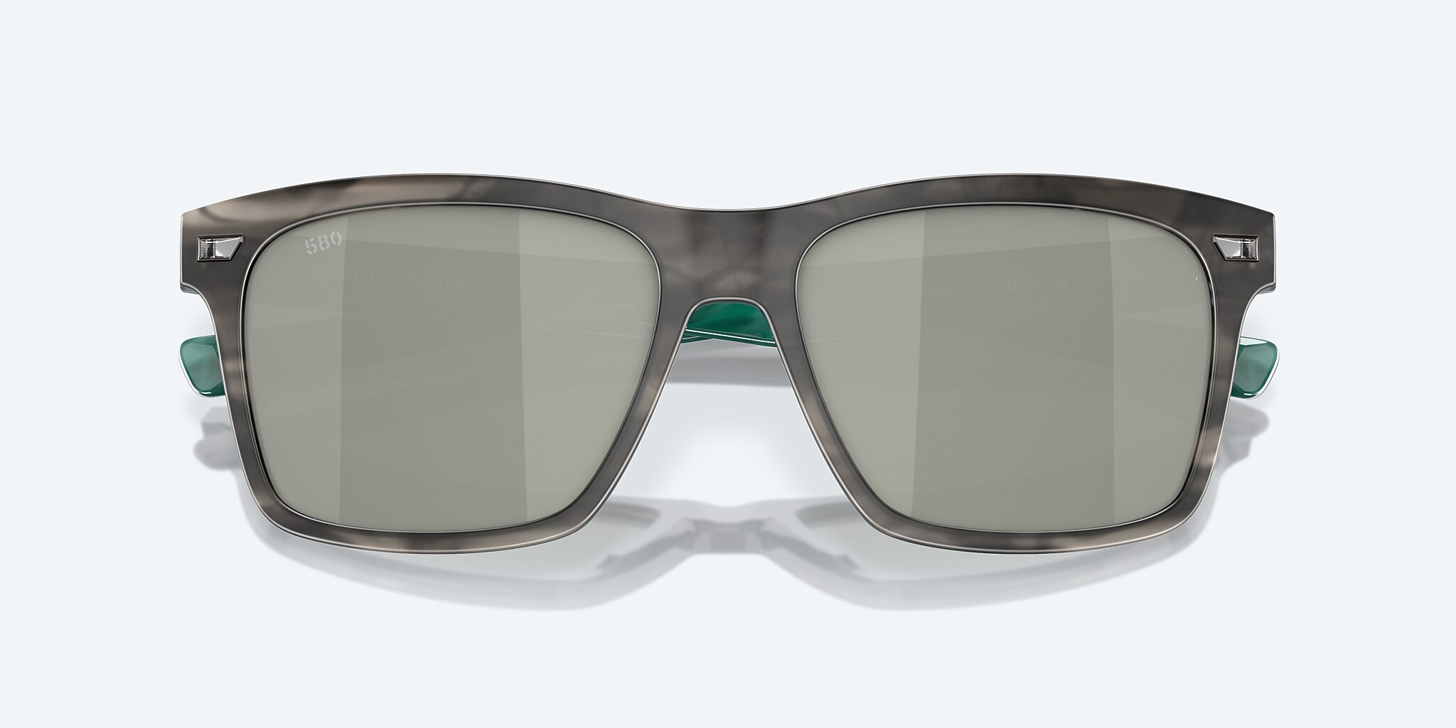 Sunglasses Costa Aransas L (58-16) with Gray Silver Mirror lens and Matte Storm Gray frame Image 5 of 7