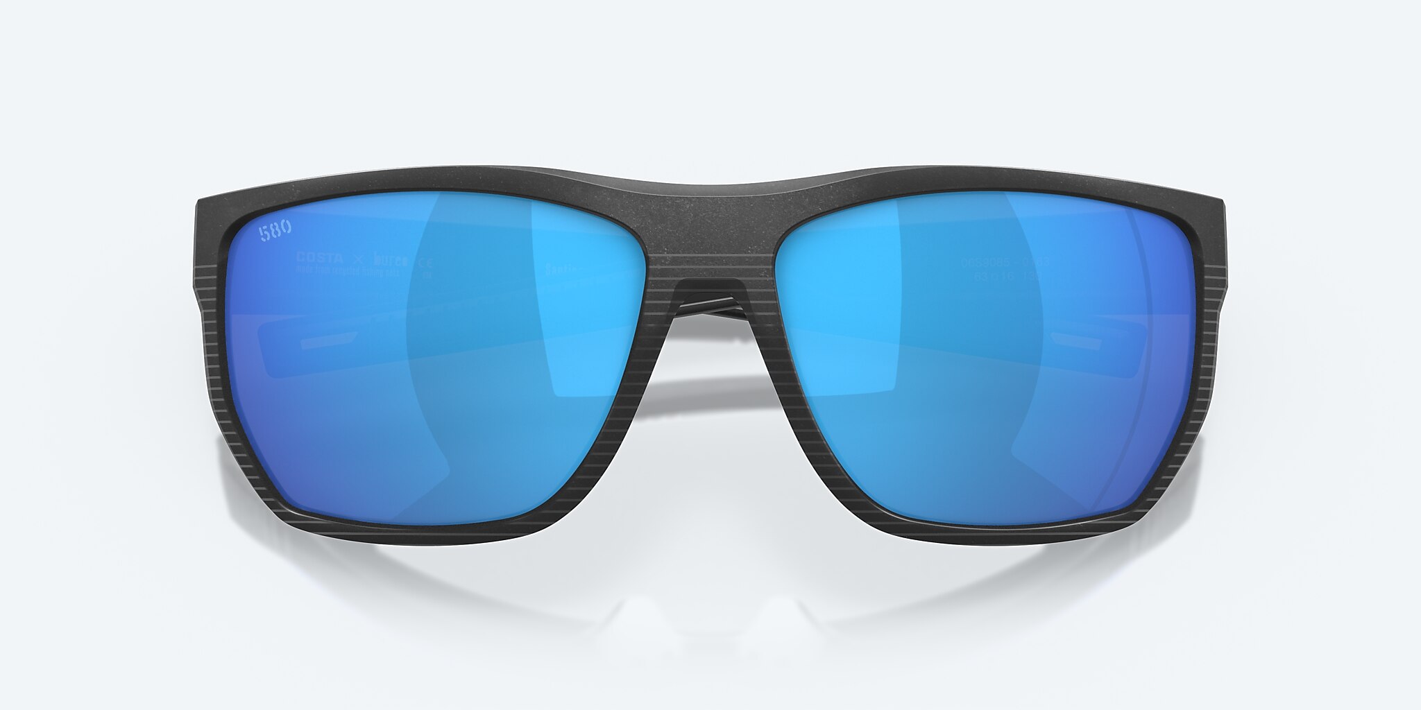 Sunglasses Costa Santiago L (63-16) with Blue Mirror lens and Net Black frame Image 5 of 7