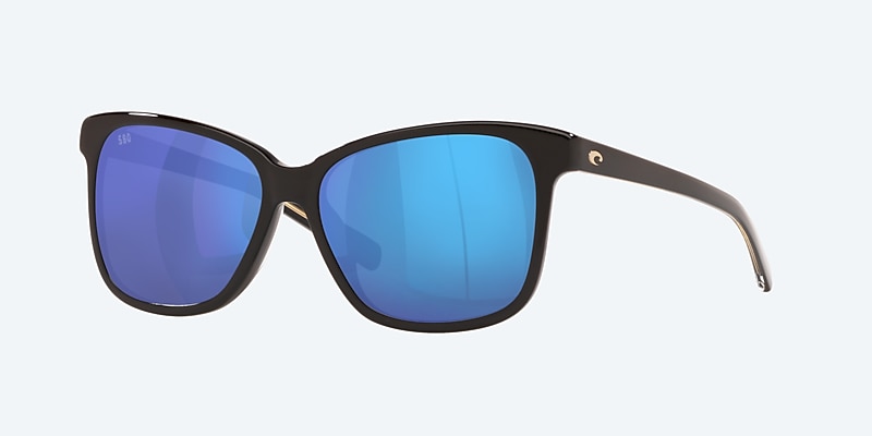 Sunglasses Costa May M (57-15) with Blue Mirror lens and Shiny Black frame Image 1 of 4