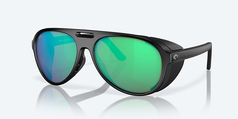 Sunglasses Costa Grand Catalina XL (59-15) with Green Mirror lens and Matte Black frame Image 1 of 7