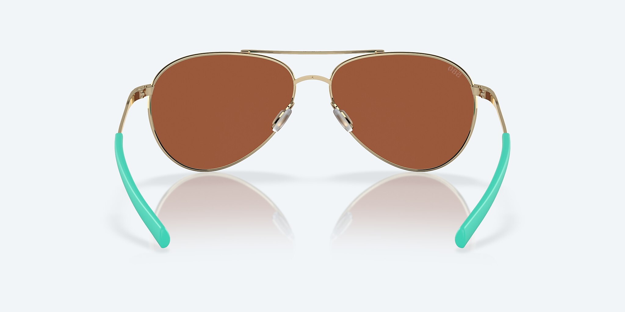 Sunglasses Costa Piper L (58-14) with Green Mirror lens and Shiny Gold frame Image 4 of 7