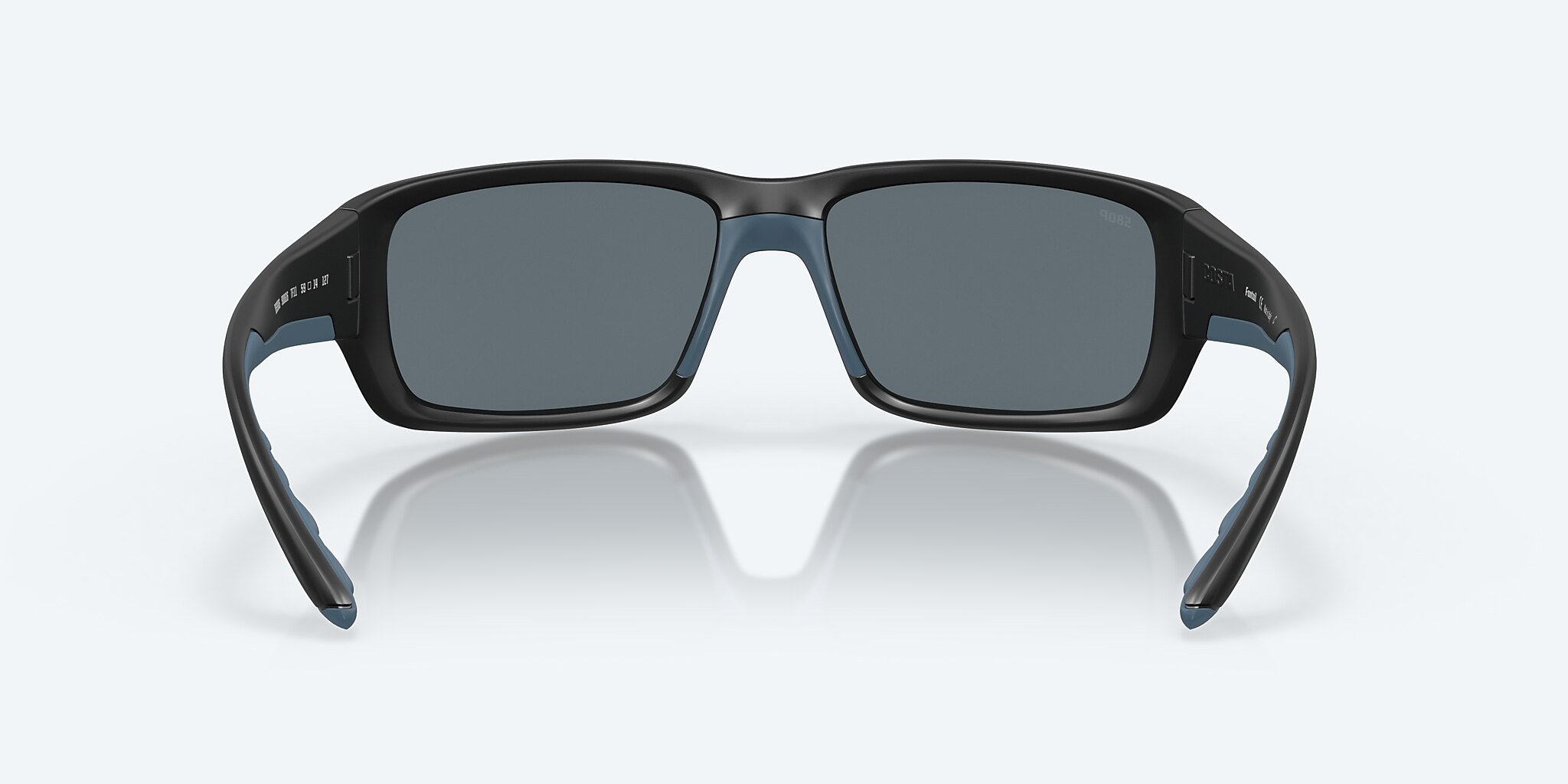 Sunglasses Costa Fantail M (59-14) with Blue Mirror lens and Matte Black frame Image 4 of 7