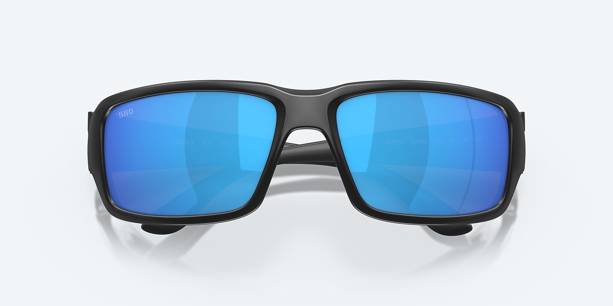 Sunglasses Costa Fantail M (59-14) with Blue Mirror lens and Blackout frame Image 5 of 7