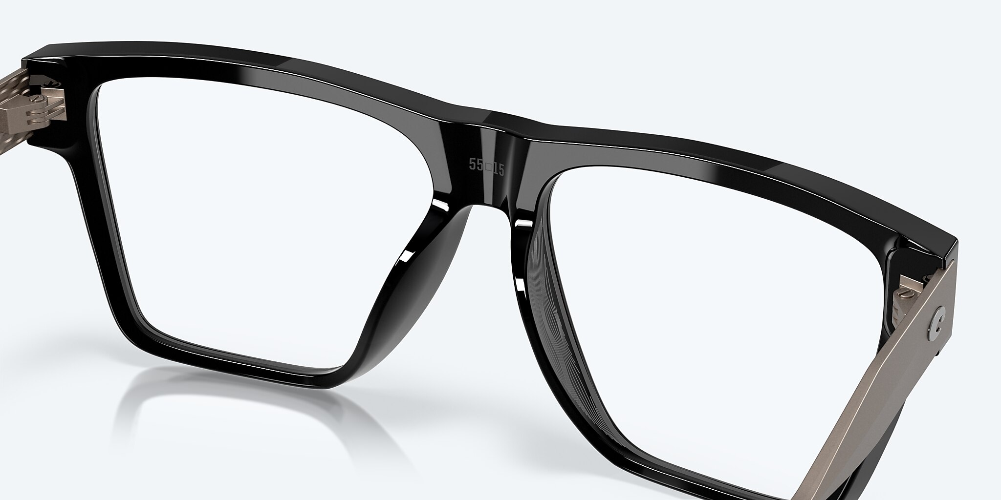 Eyeglasses Costa Pacific Rise 500 L (57-15) with Demo Lens lens and Black frame Image 7 of 7