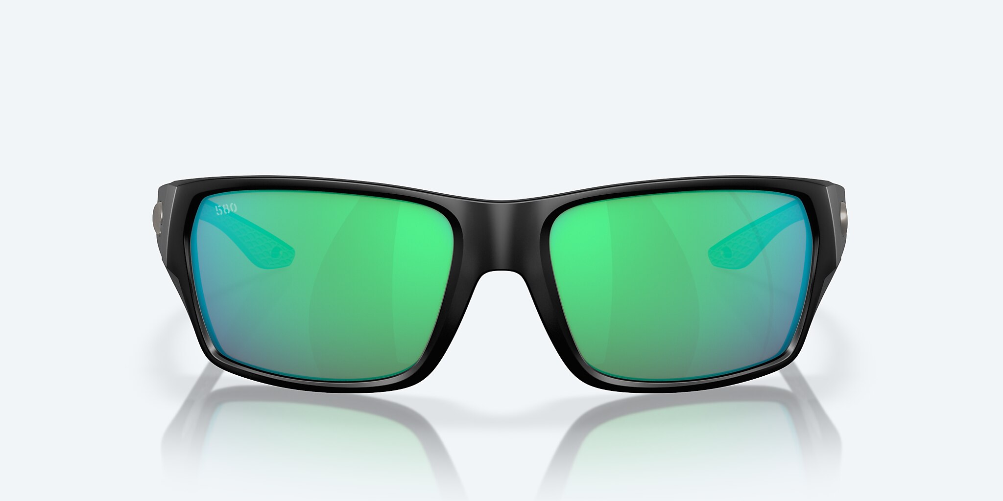 Sunglasses Costa Tailfin S (57-17) with Green Mirror lens and Matte Black frame Image 2 of 8