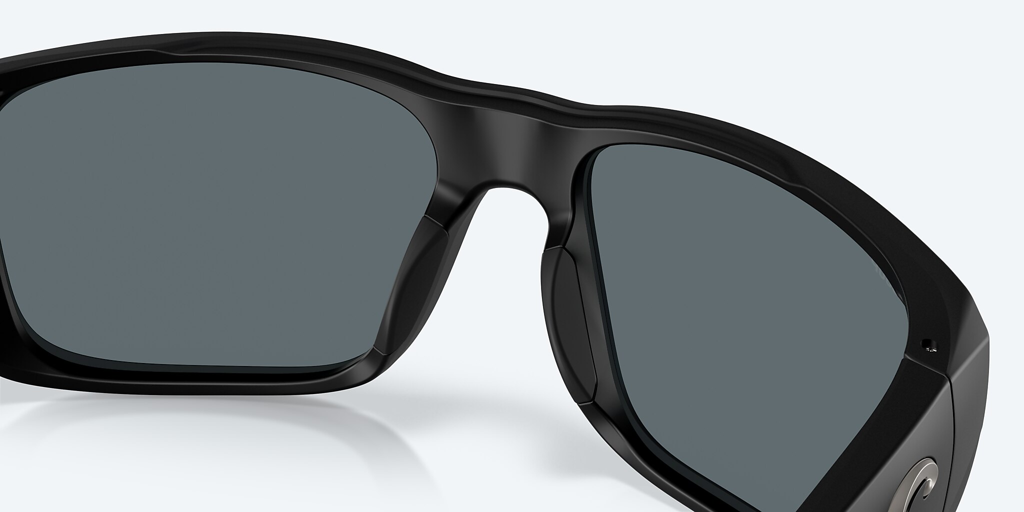 Sunglasses Costa Crudo XXL (64-21) with Blue Mirror lens and Matte Black frame Image 7 of 8