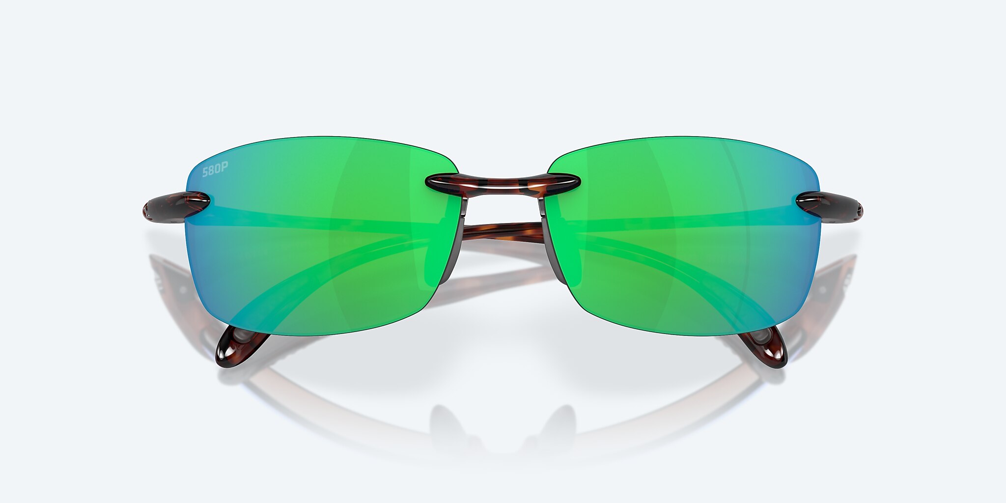 Sunglasses Costa Ballast M (60-15) with Green Mirror lens and Tortoise frame Image 5 of 7