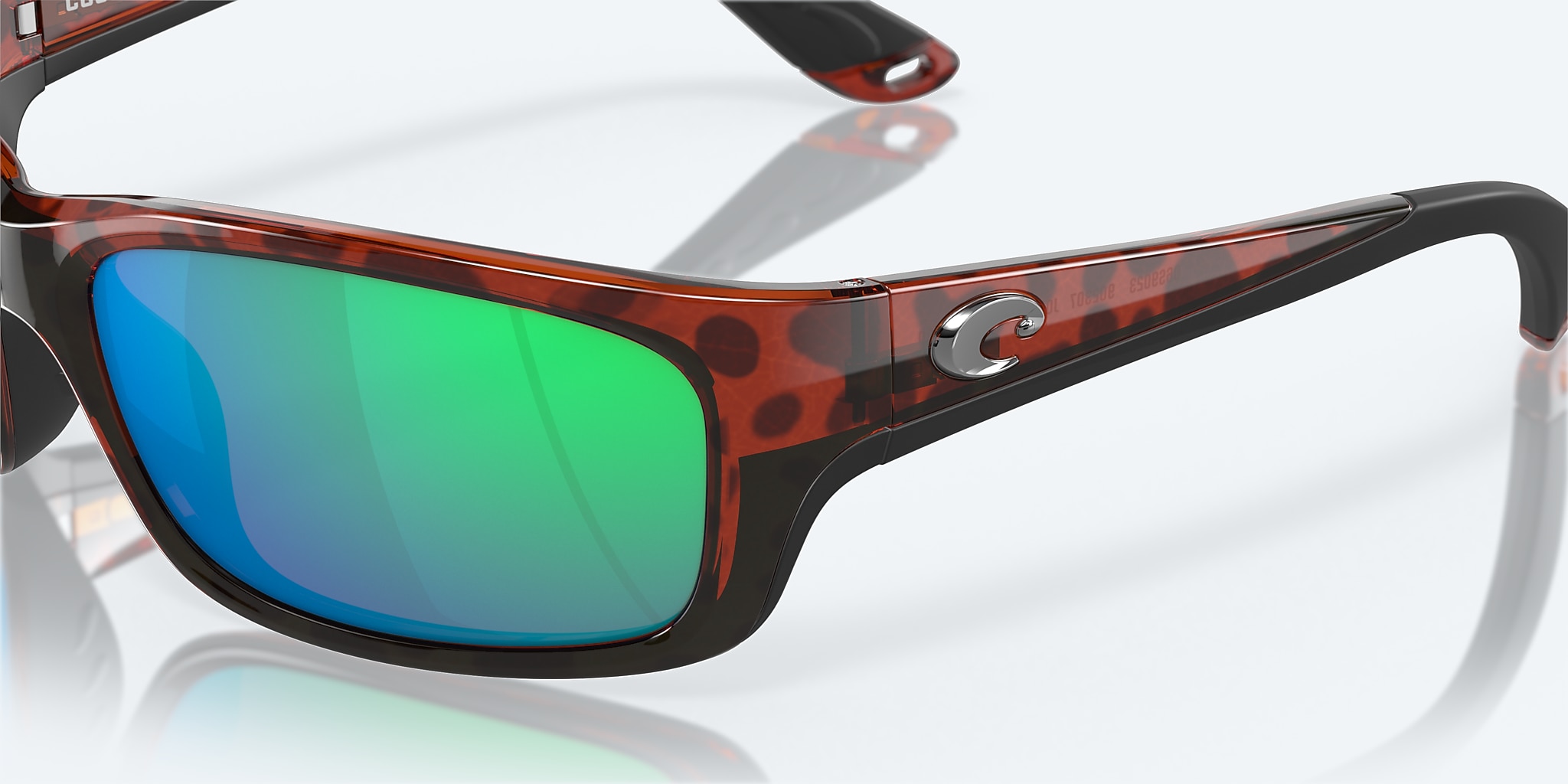 Sunglasses Costa Jose L (62-16) with Green Mirror lens and Tortoise frame Image 6 of 8