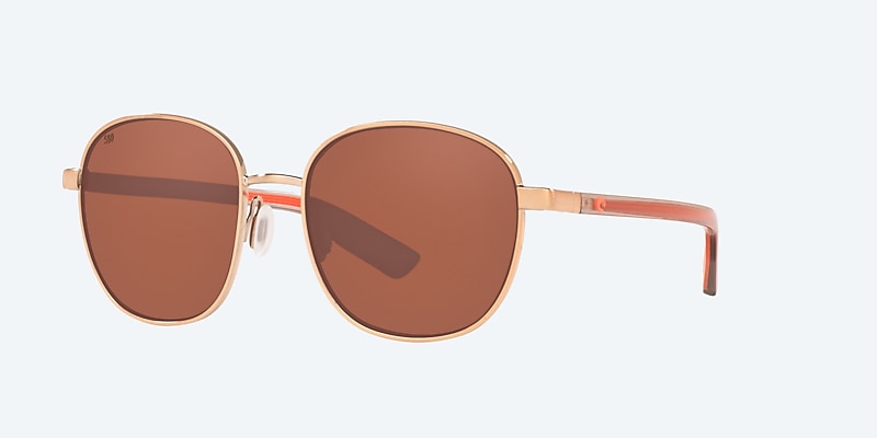 Sunglasses Costa Egret L (55-18) with Copper lens and Brushed Rose Gold frame Image 1 of 4