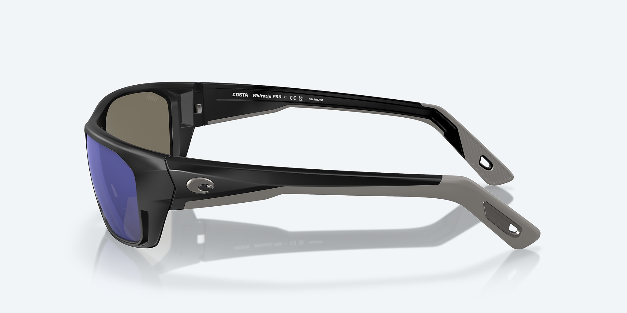 Sunglasses Costa Whitetip PRO M (57-18) with Blue Mirror lens and Matte Black frame Image 3 of 7