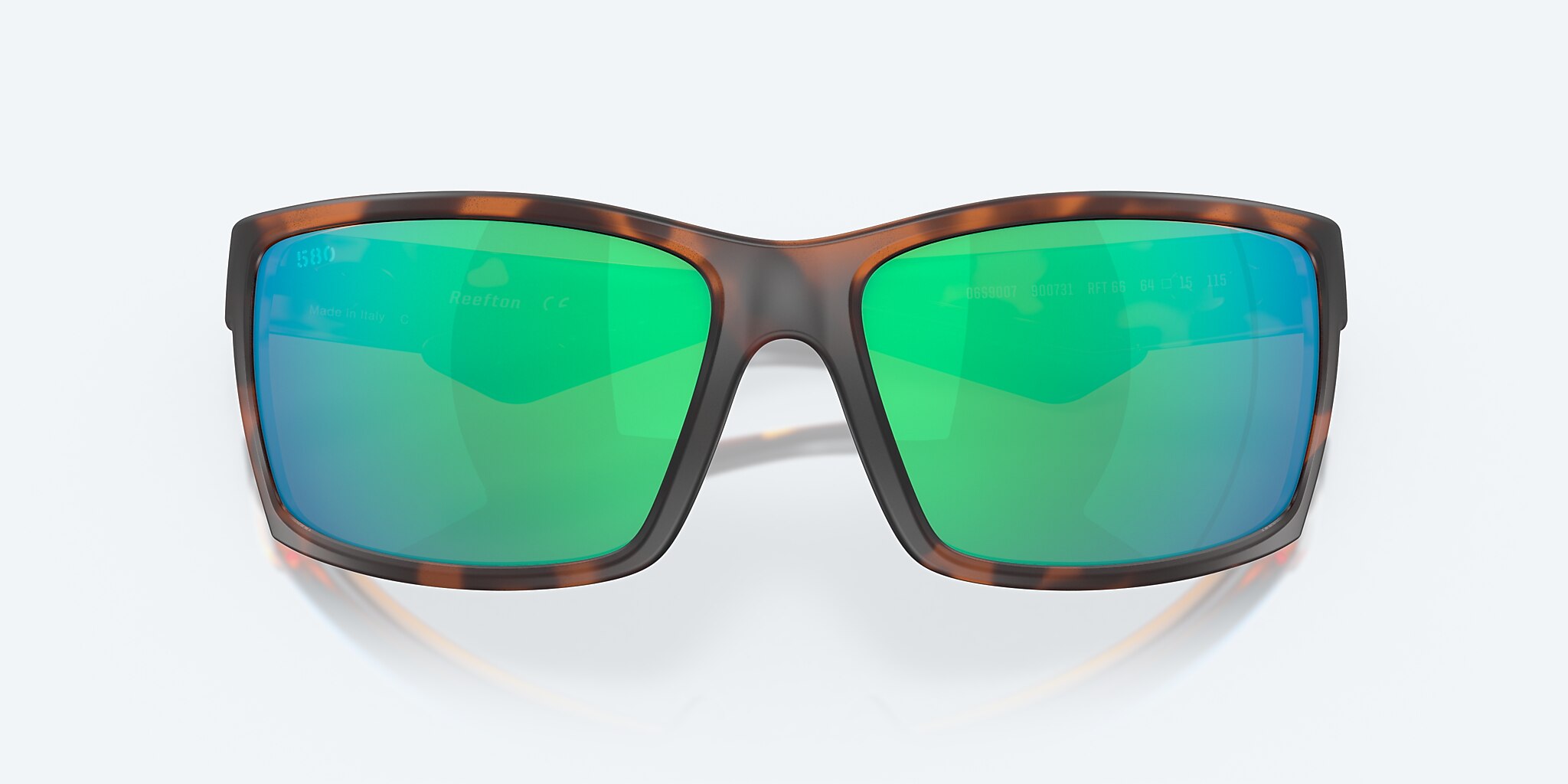 Sunglasses Costa Reefton XL (64-15) with Green Mirror lens and Retro Tortoise frame Image 5 of 7