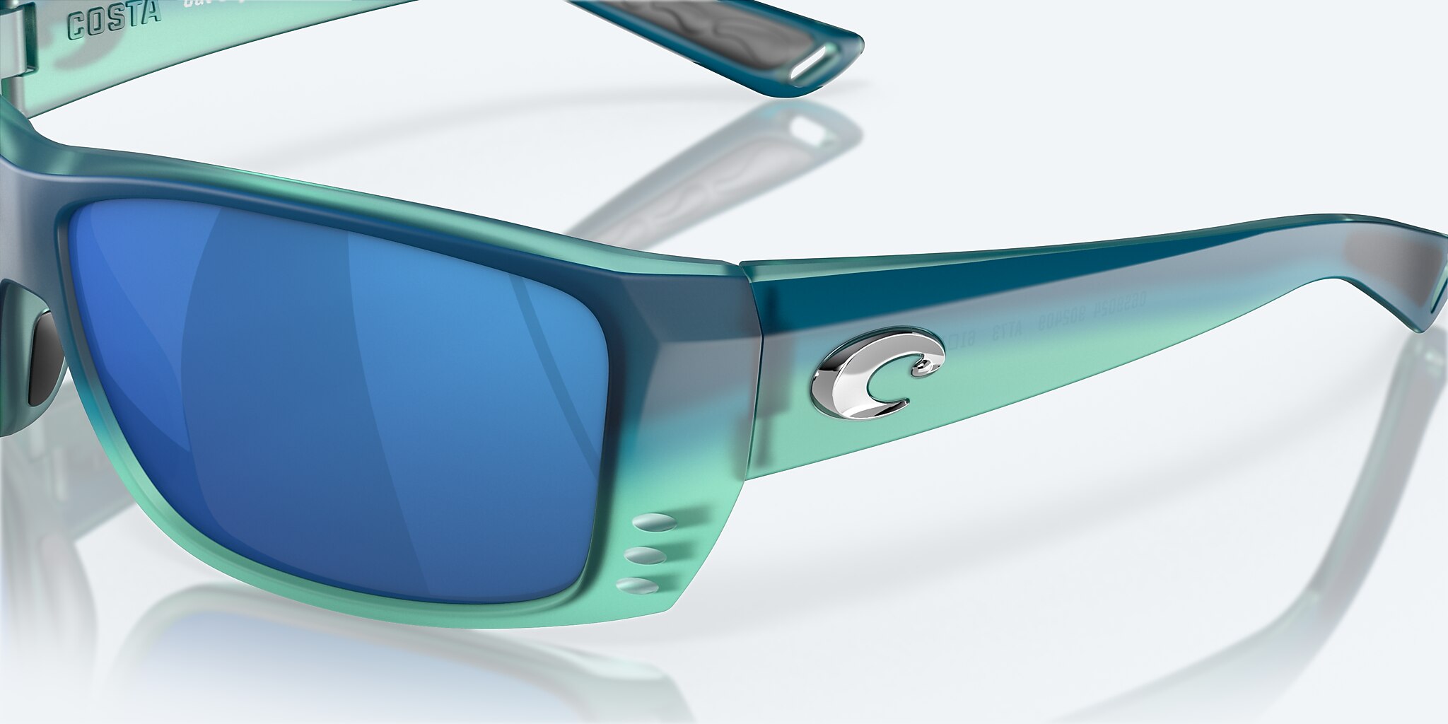 Sunglasses Costa Cat Cay M (61-10) with Blue Mirror lens and Matte Caribbean Fade frame Image 6 of 7