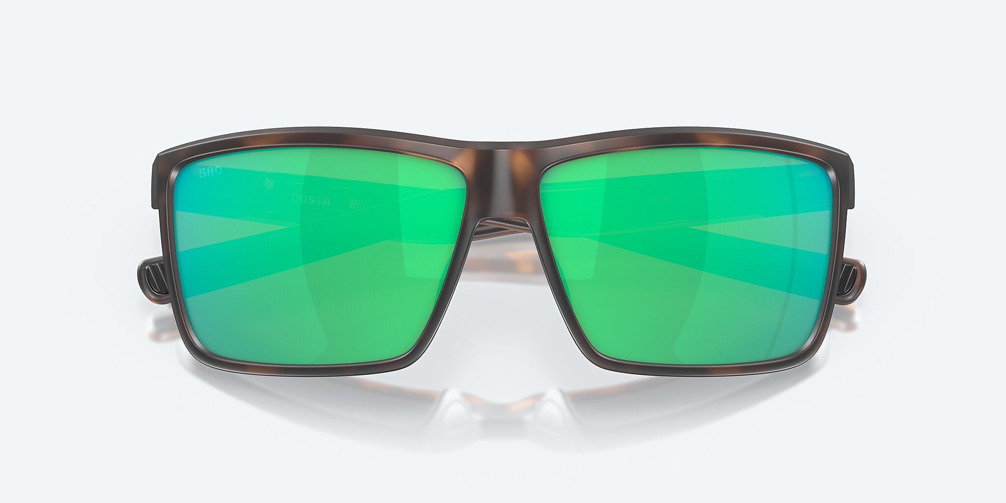 Sunglasses Costa Rinconcito M (60-12) with Green Mirror lens and Matte Tortoise frame Image 5 of 8