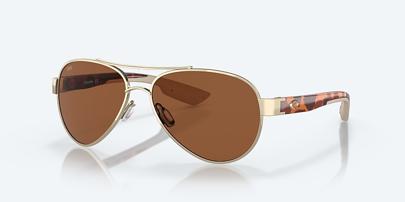 Lunettes de soleil Costa Loreto M (56-14) avec Cuivre verre et Or rose monture Image 1 de 8