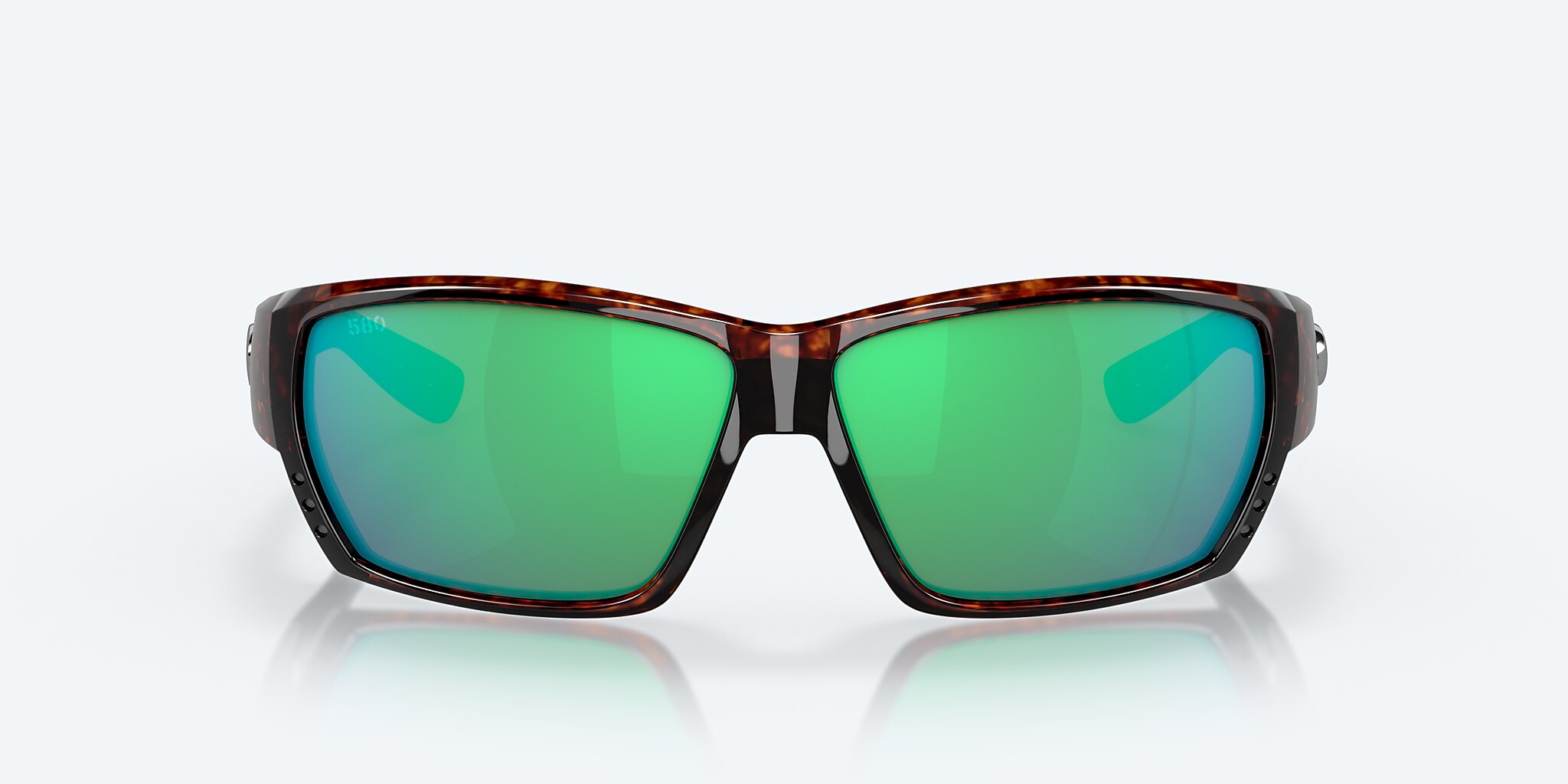 Sunglasses Costa Tuna Alley XL (62-11) with Green Mirror lens and Tortoise frame Image 2 of 7