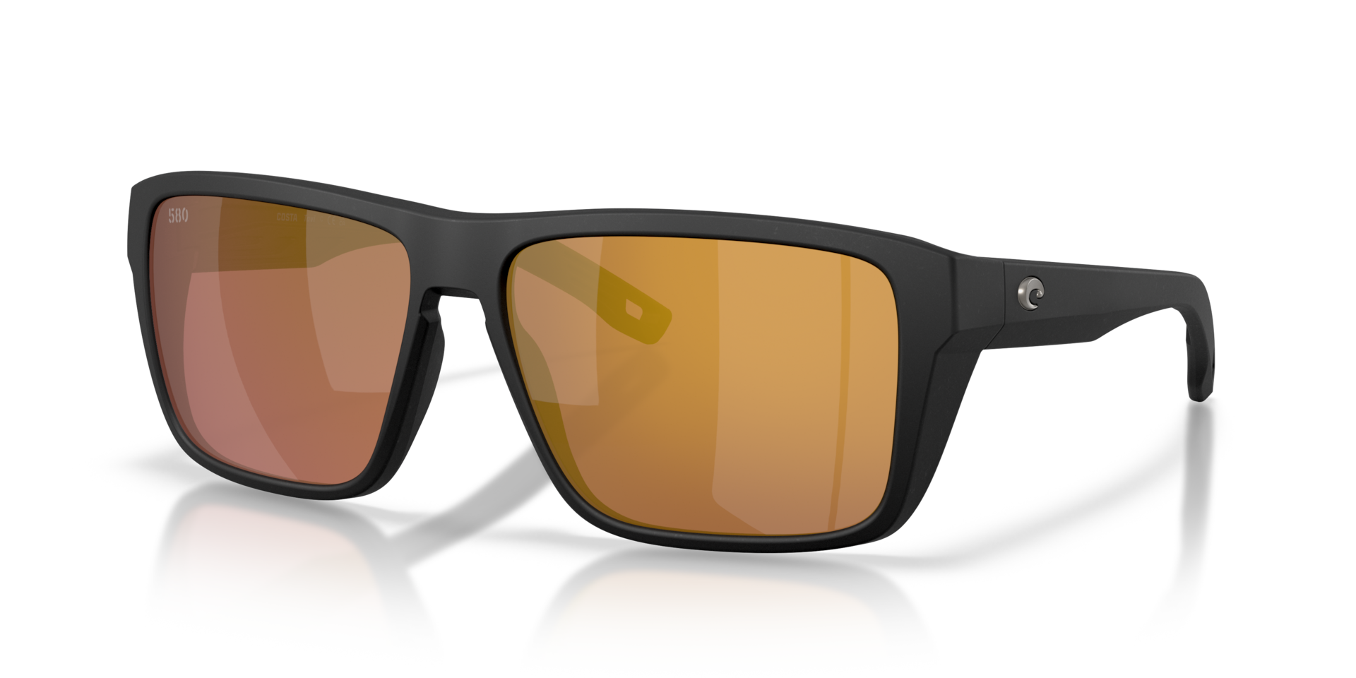 Costa Del Mar Hybrid Tavi Men's Netplus Black Frame Gold Mirror 580G Polarized Lens Sunglasses 06S9143-91430561