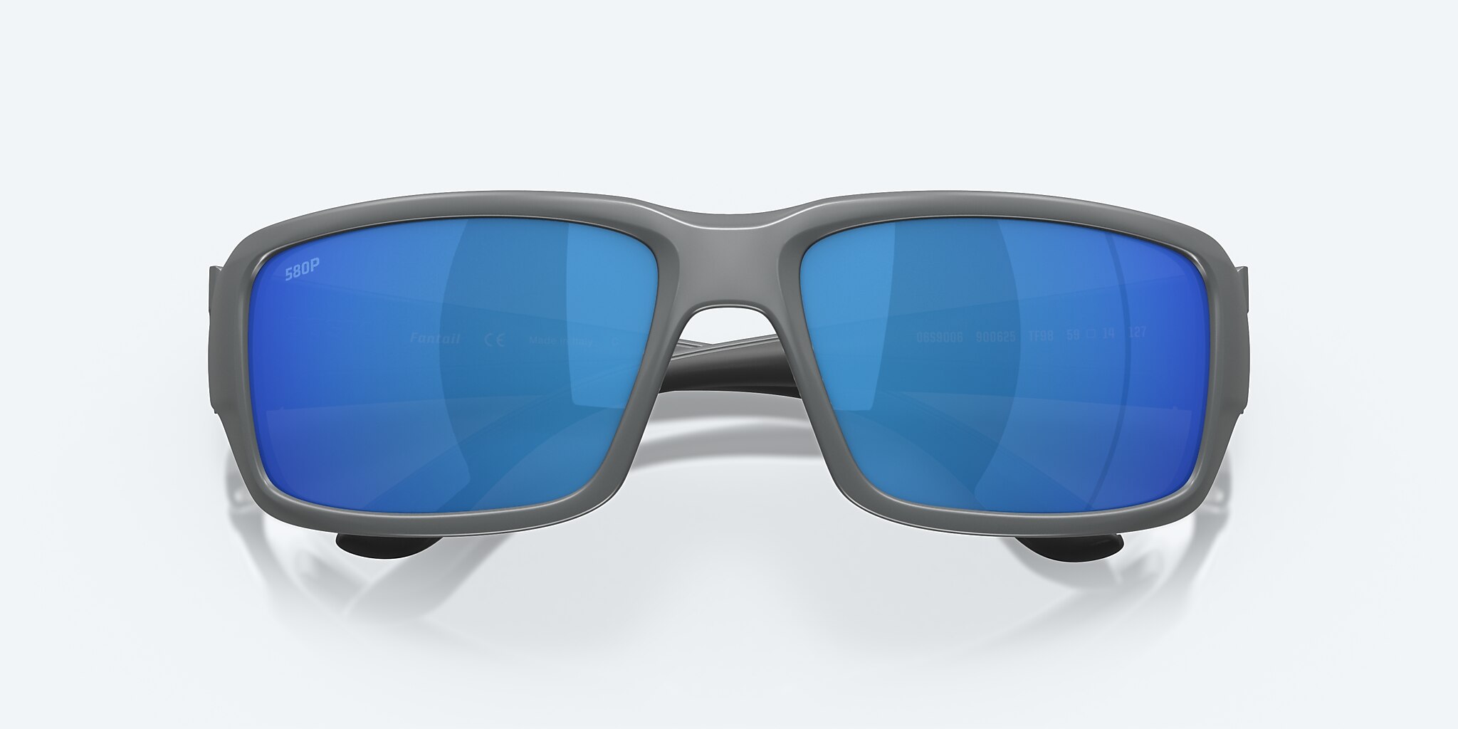 Sunglasses Costa Fantail M (59-14) with Blue Mirror lens and Matte Gray frame Image 5 of 7
