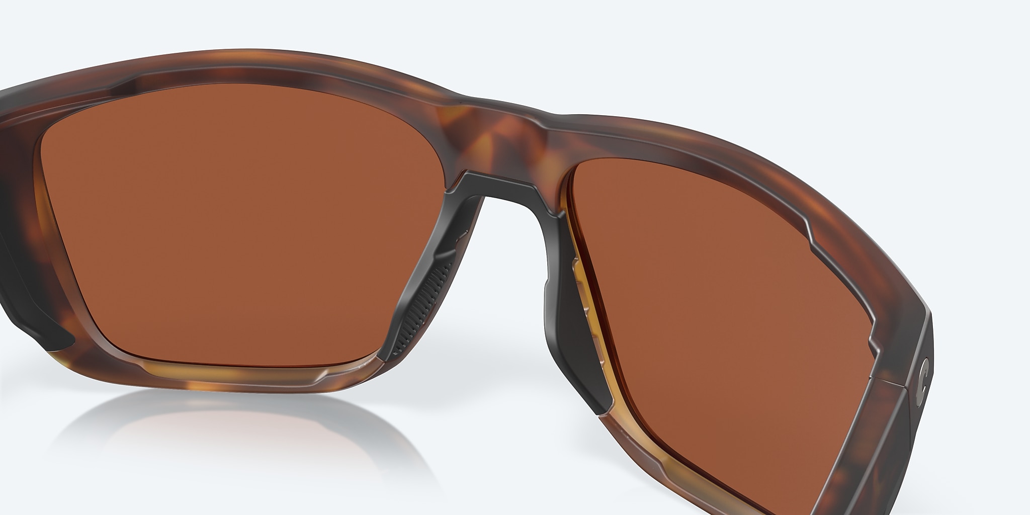 Sunglasses Costa Ferg L (59-16) with Green Mirror lens and Matte Tortoise frame Image 7 of 7