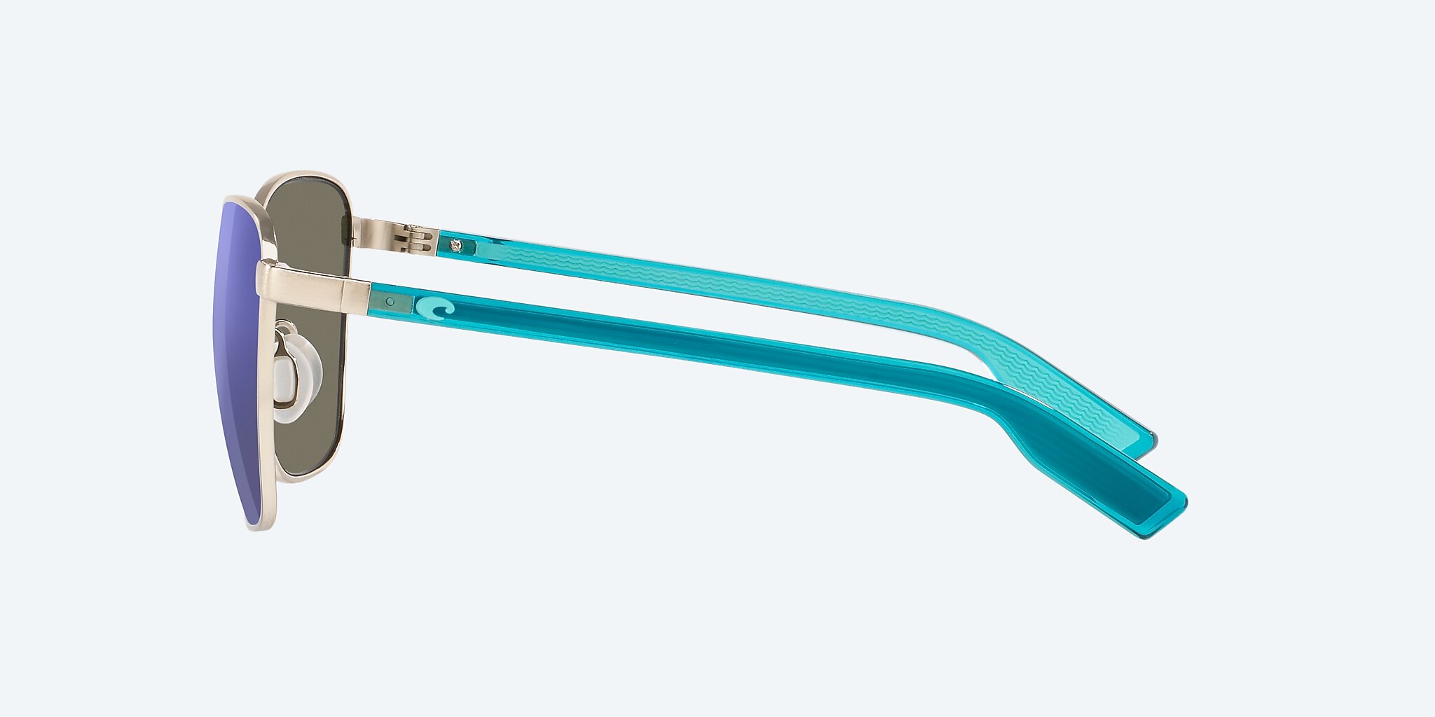 Sunglasses Costa Paloma XL (58-16) with Blue Mirror lens and Brushed Silver frame Image 3 of 4