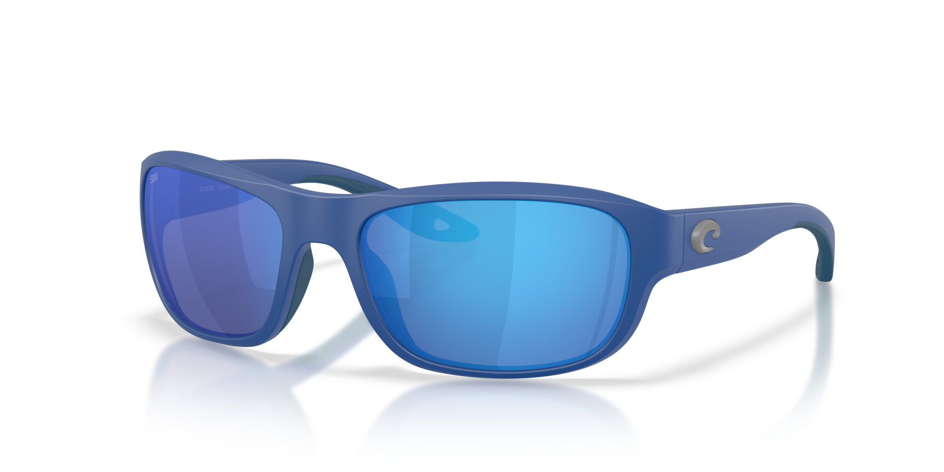 Costa Del Mar Performance Clipperton Men's Matte Chesapeake Blue Frame Blue Mirror 580G Polarized Lens Sunglasses 06S9119-91191458