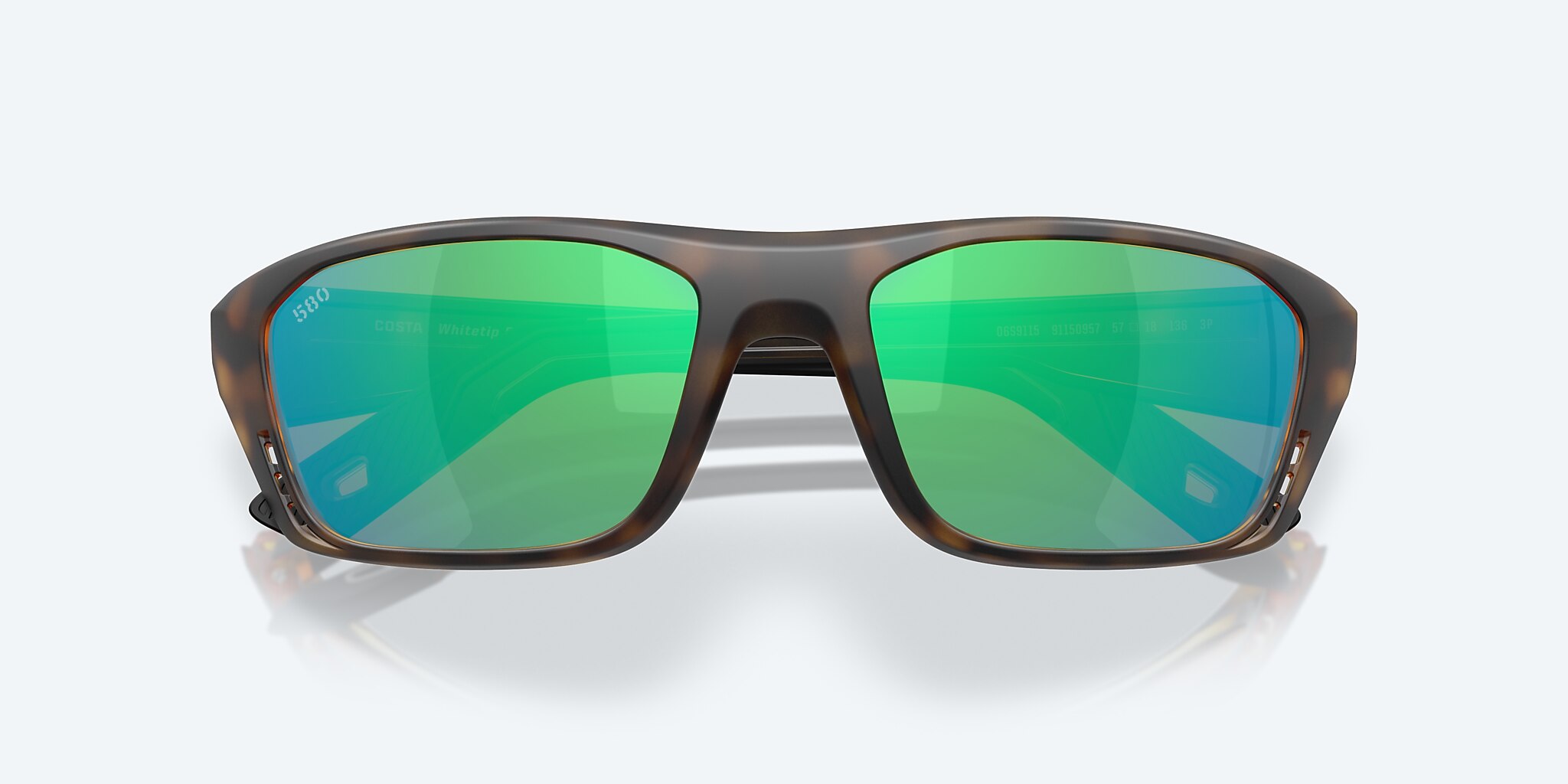 Sunglasses Costa Whitetip PRO M (57-18) with Green Mirror lens and Matte Tortoise frame Image 5 of 7